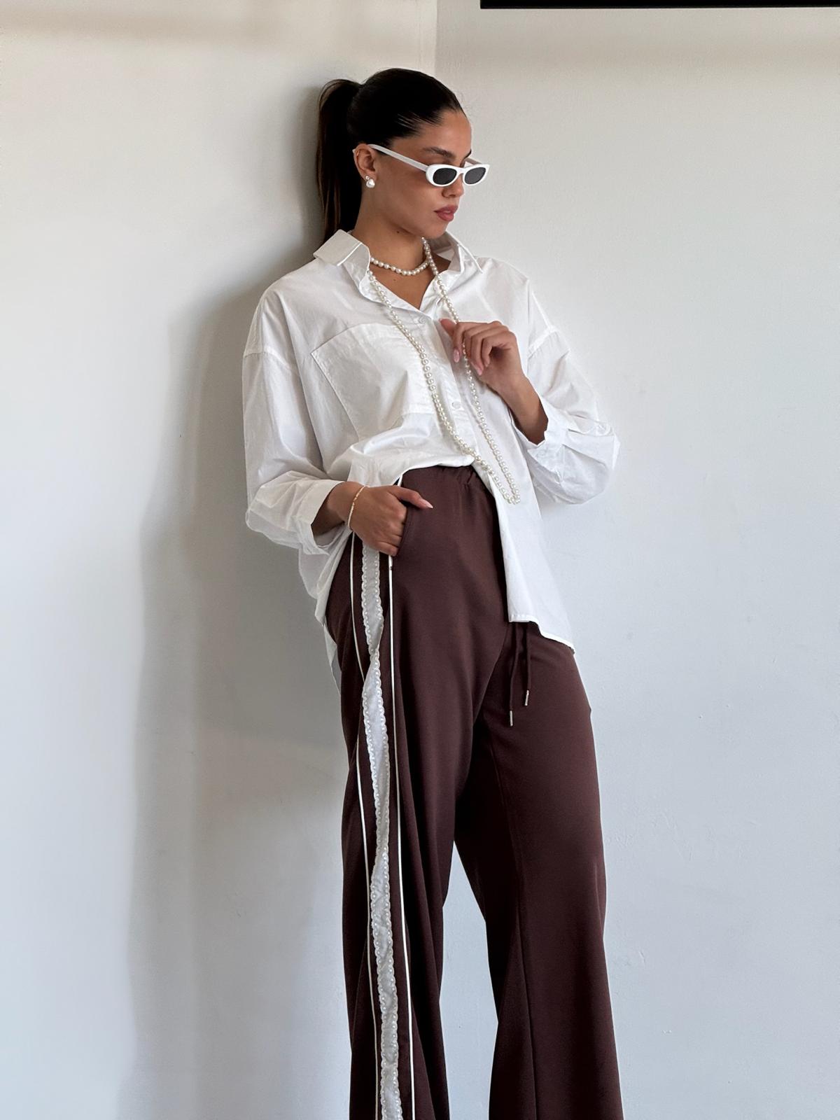 מכנס לין בורדו