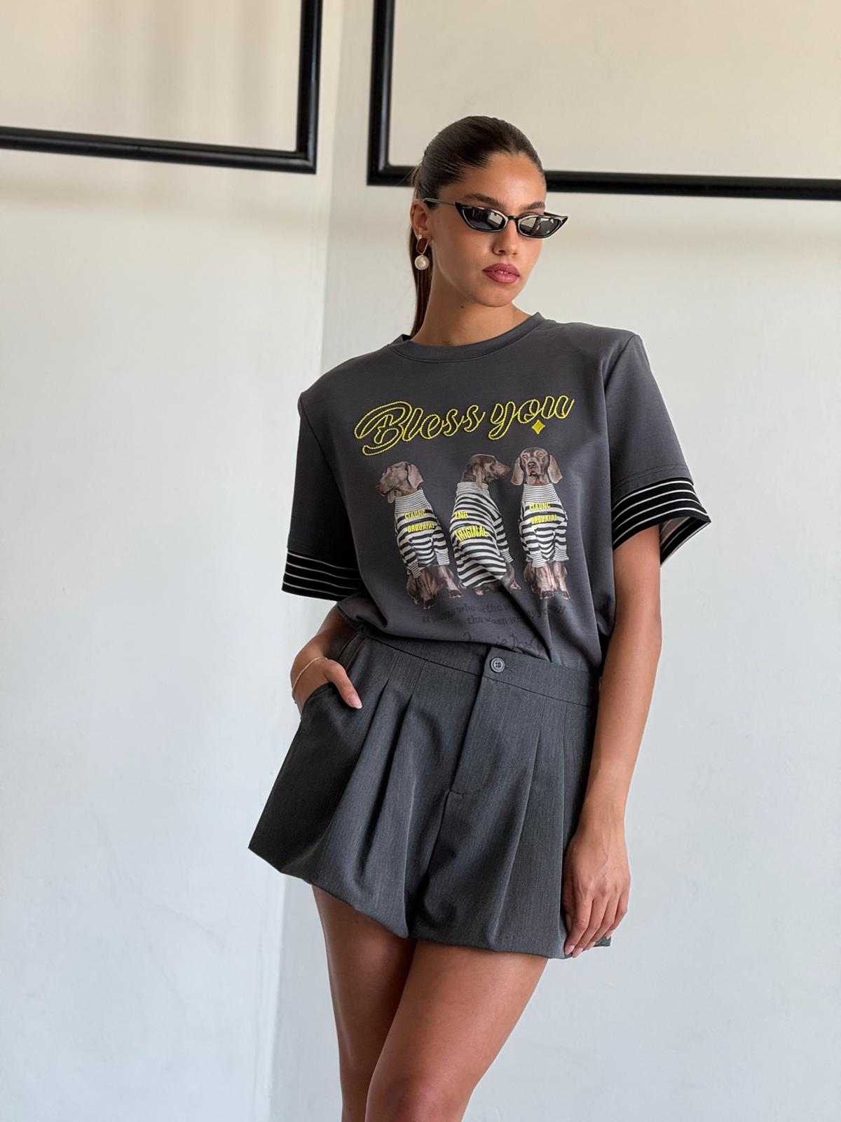 חולצת מיתר אפור