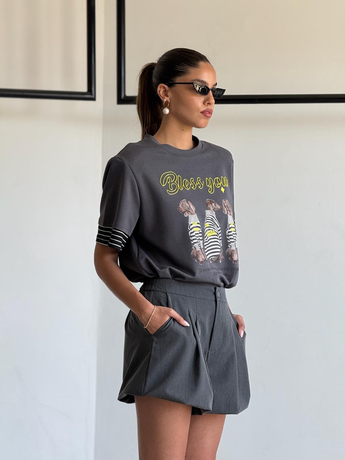 חולצת מיתר אפור