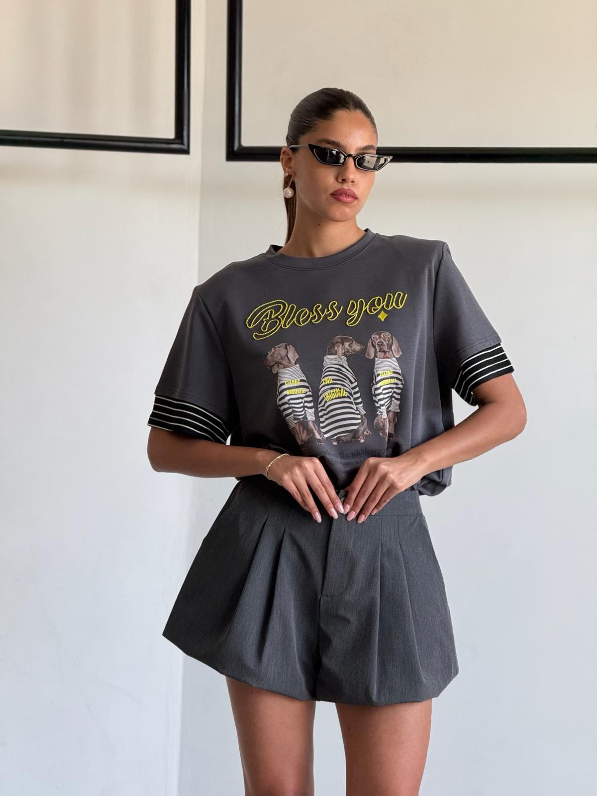 חולצת מיתר אפור