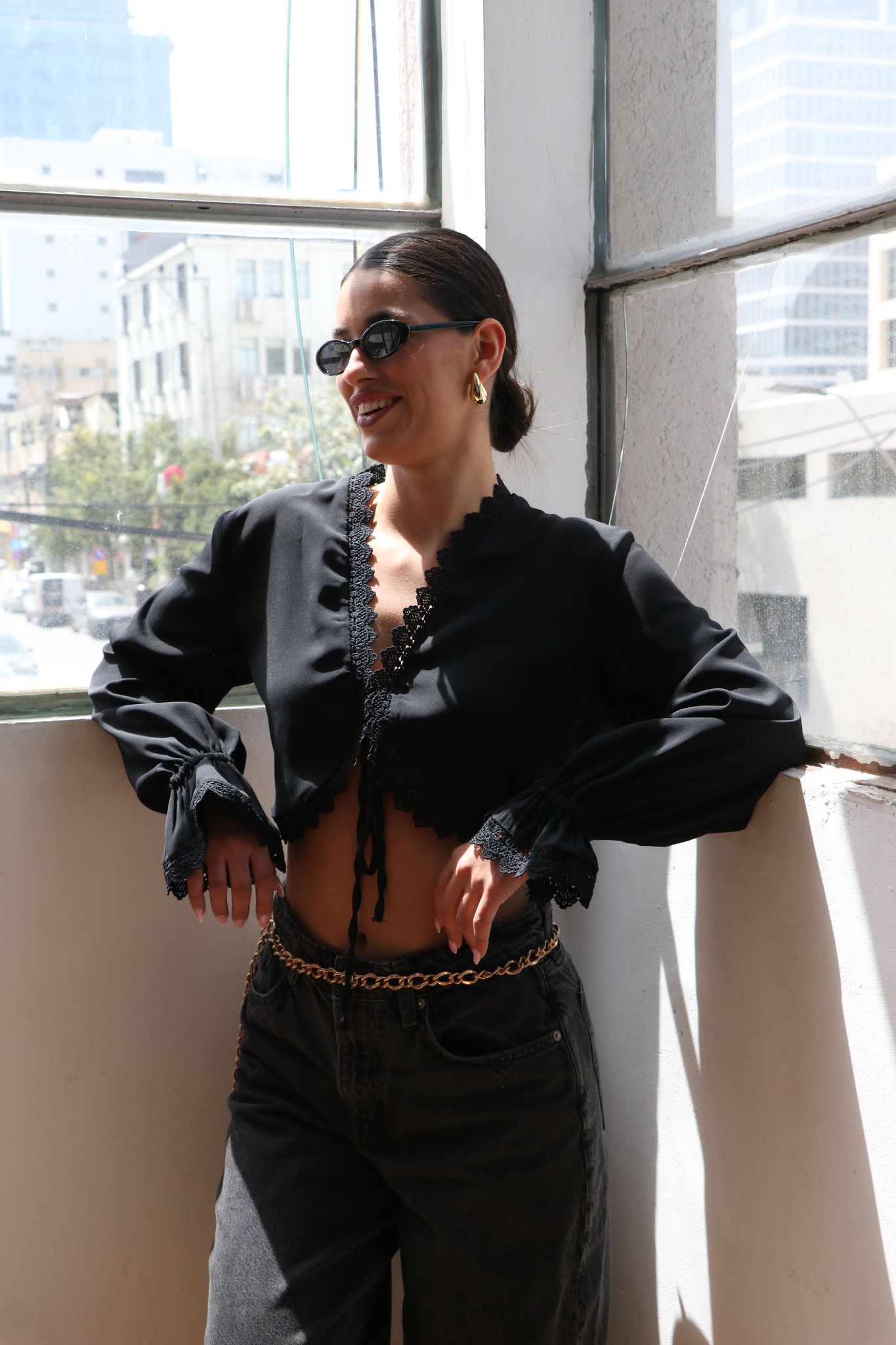 חולצת לימן שחור