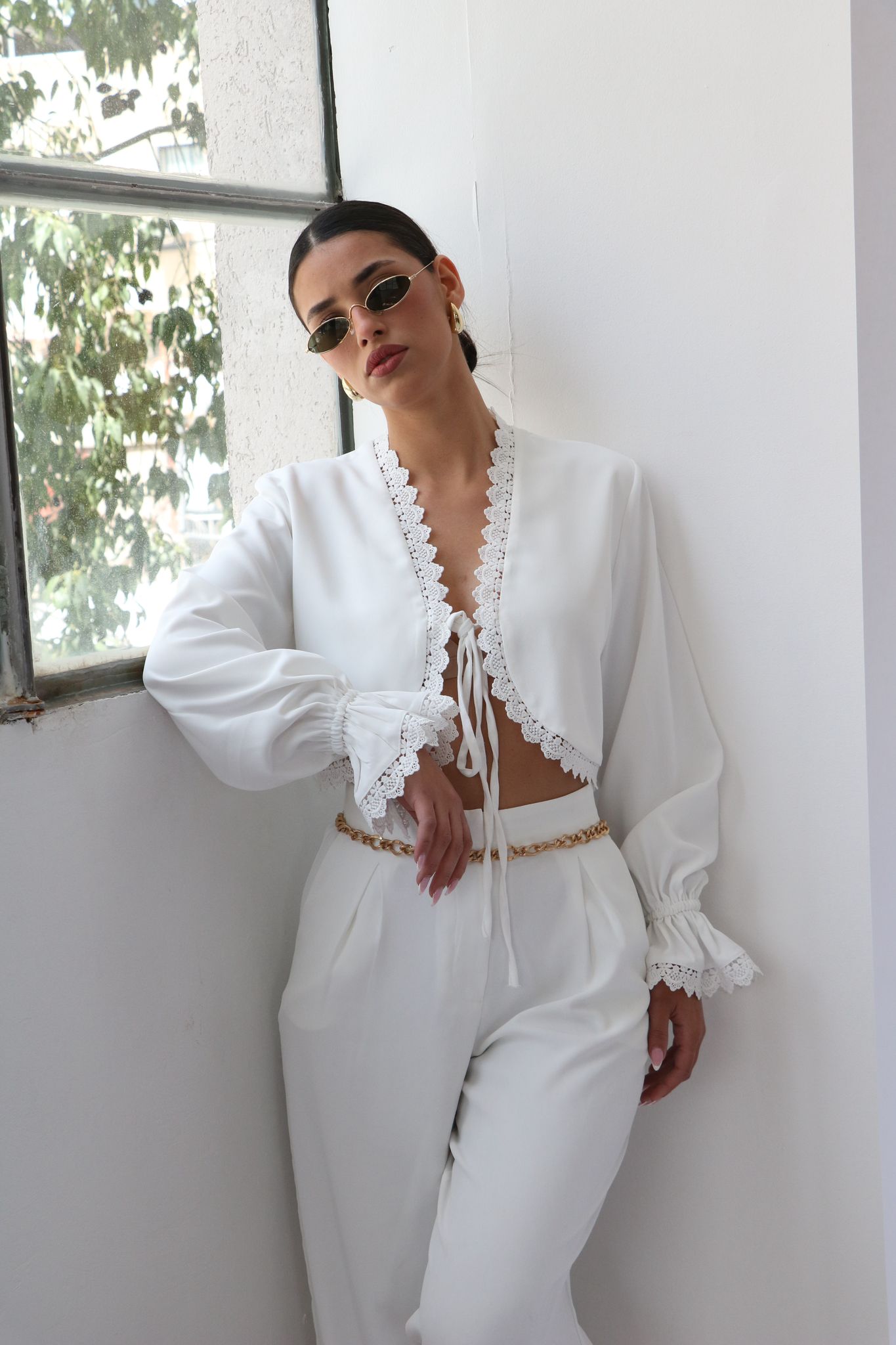 חולצת לימן לבן