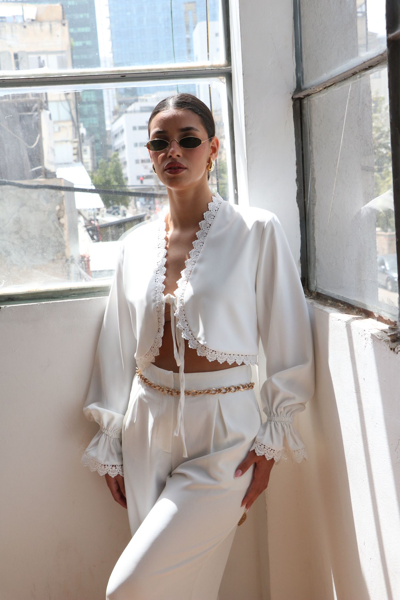 חולצת לימן לבן