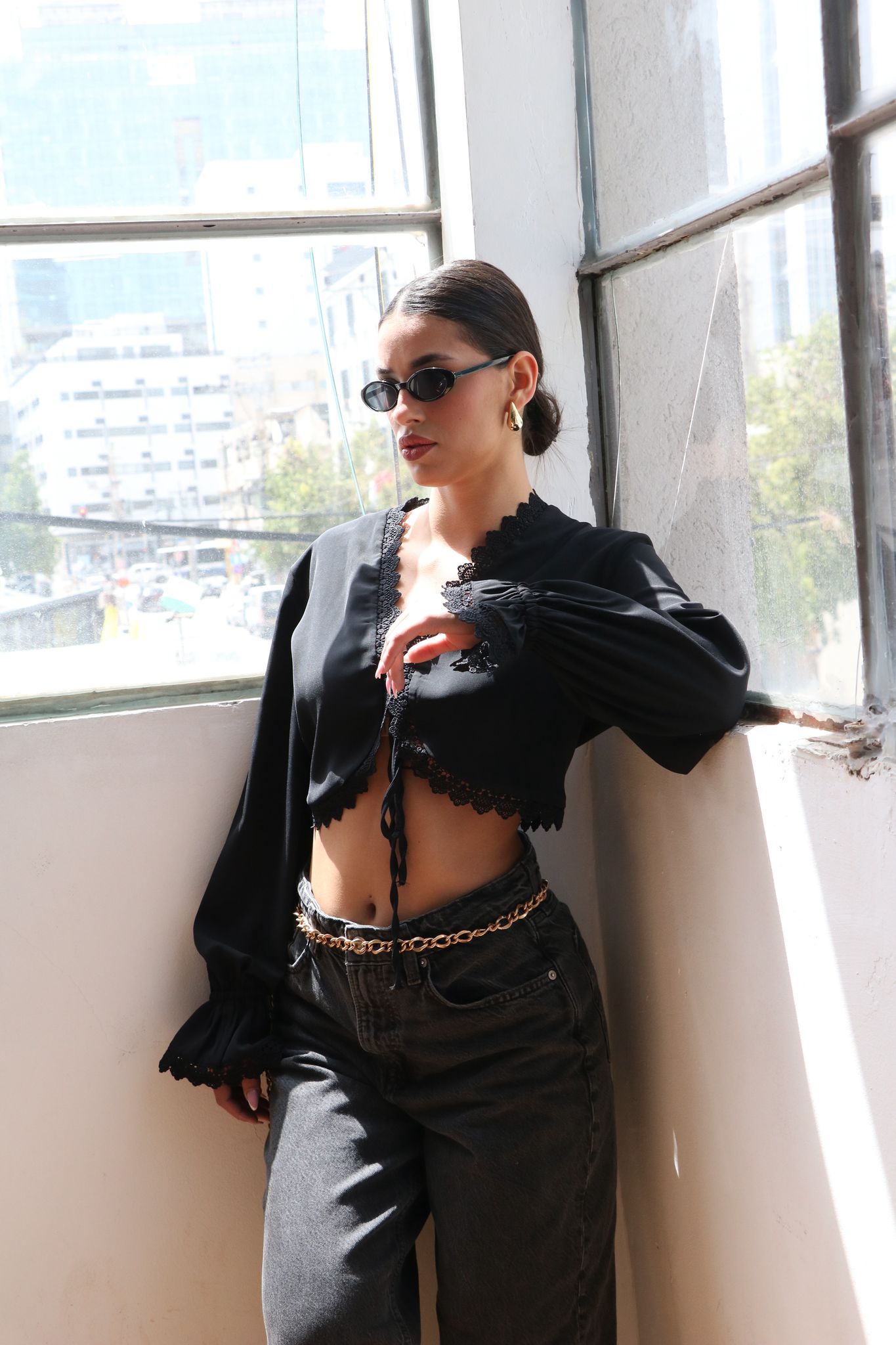 חולצת לימן שחור