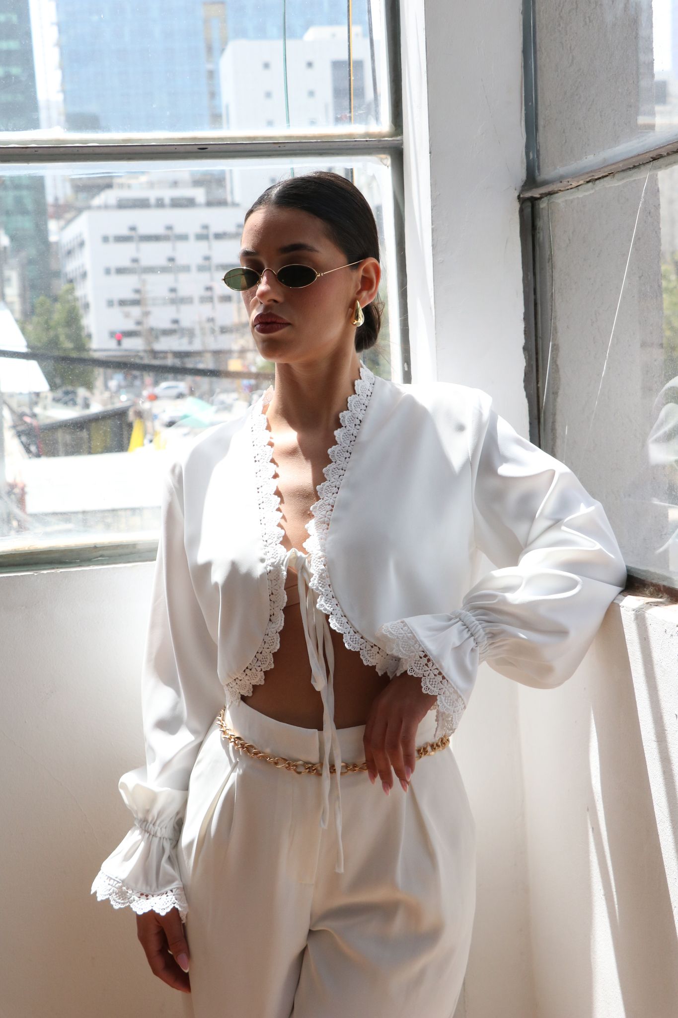 חולצת לימן לבן