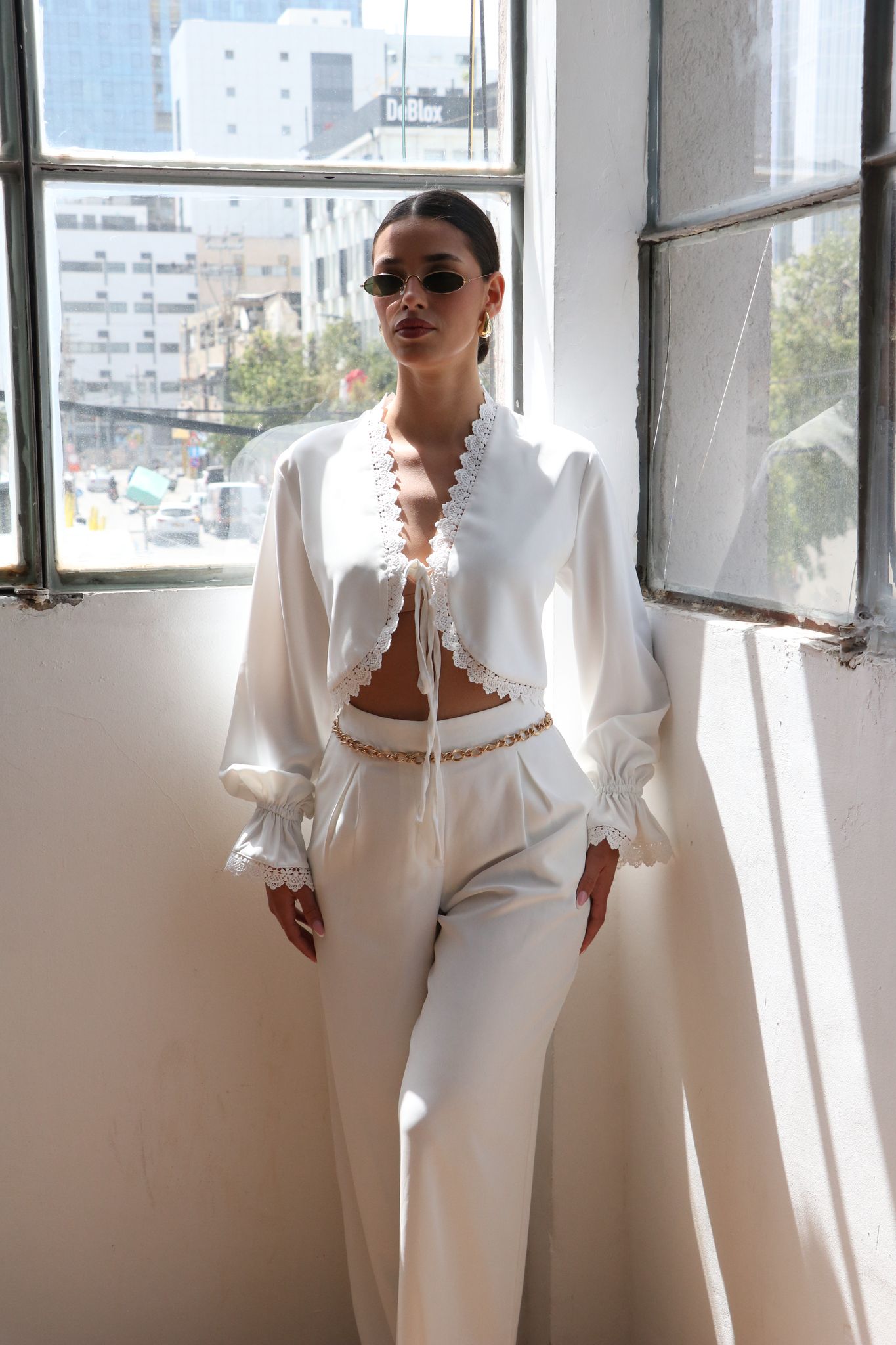 חולצת לימן לבן