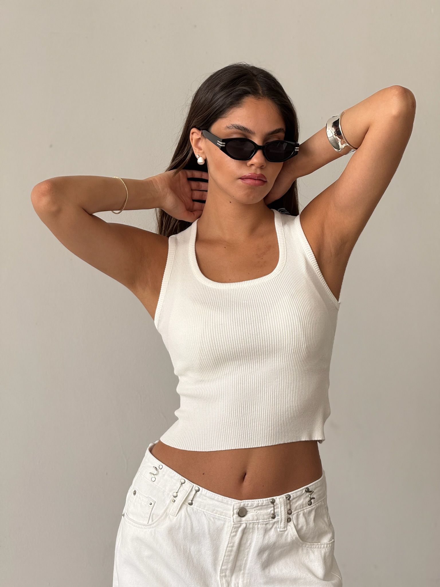 חולצת נסלי לבן