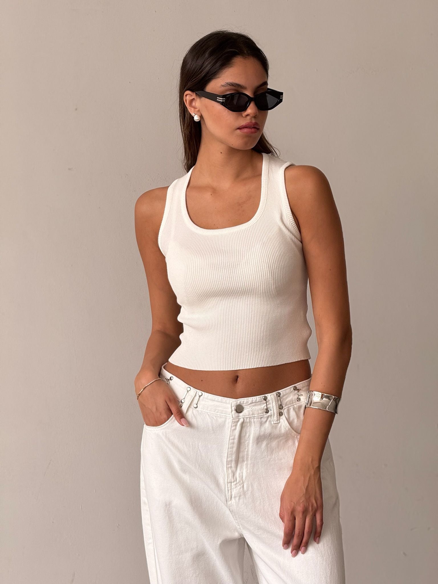 חולצת נסלי לבן