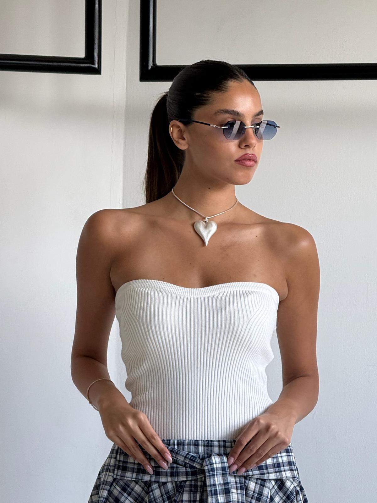 סטרפלס זואי לבן