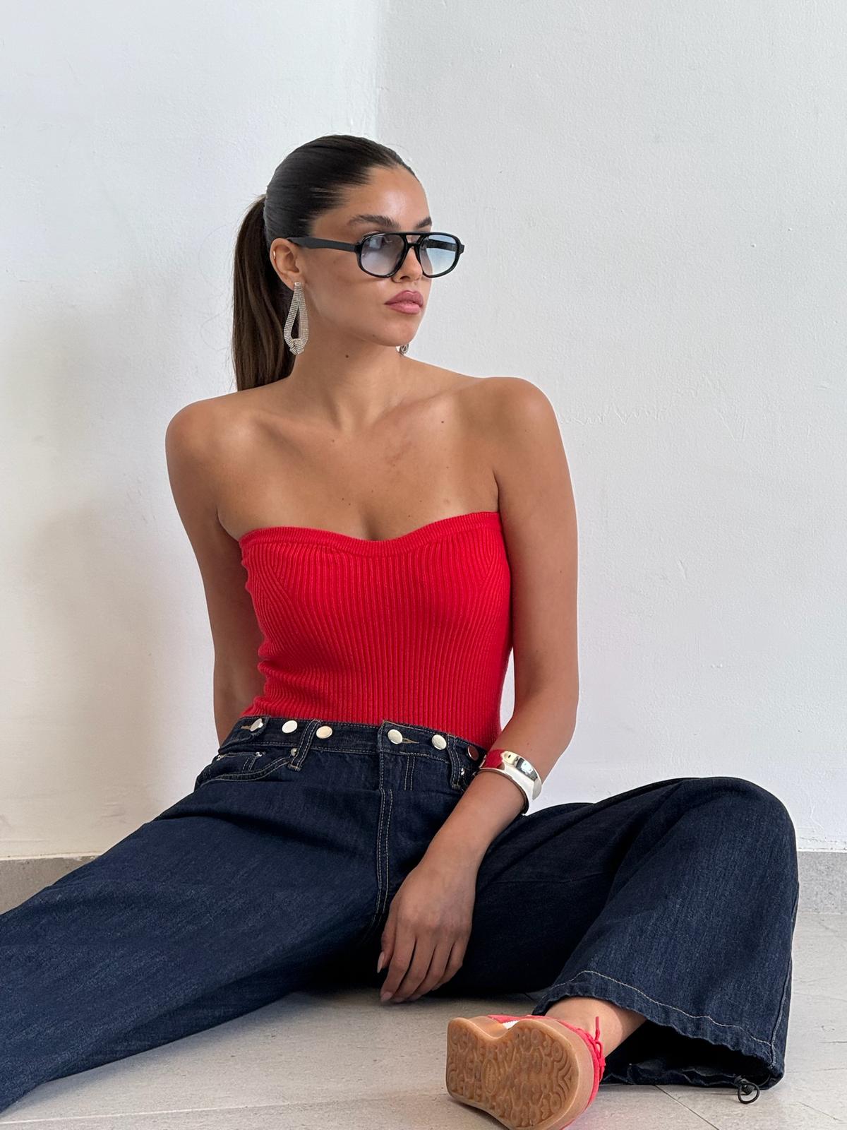 סטרפלס זואי אדום