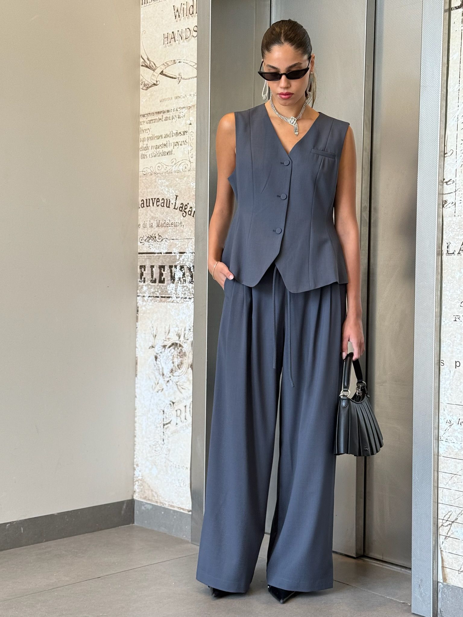 מכנס שלבי כחול אפור