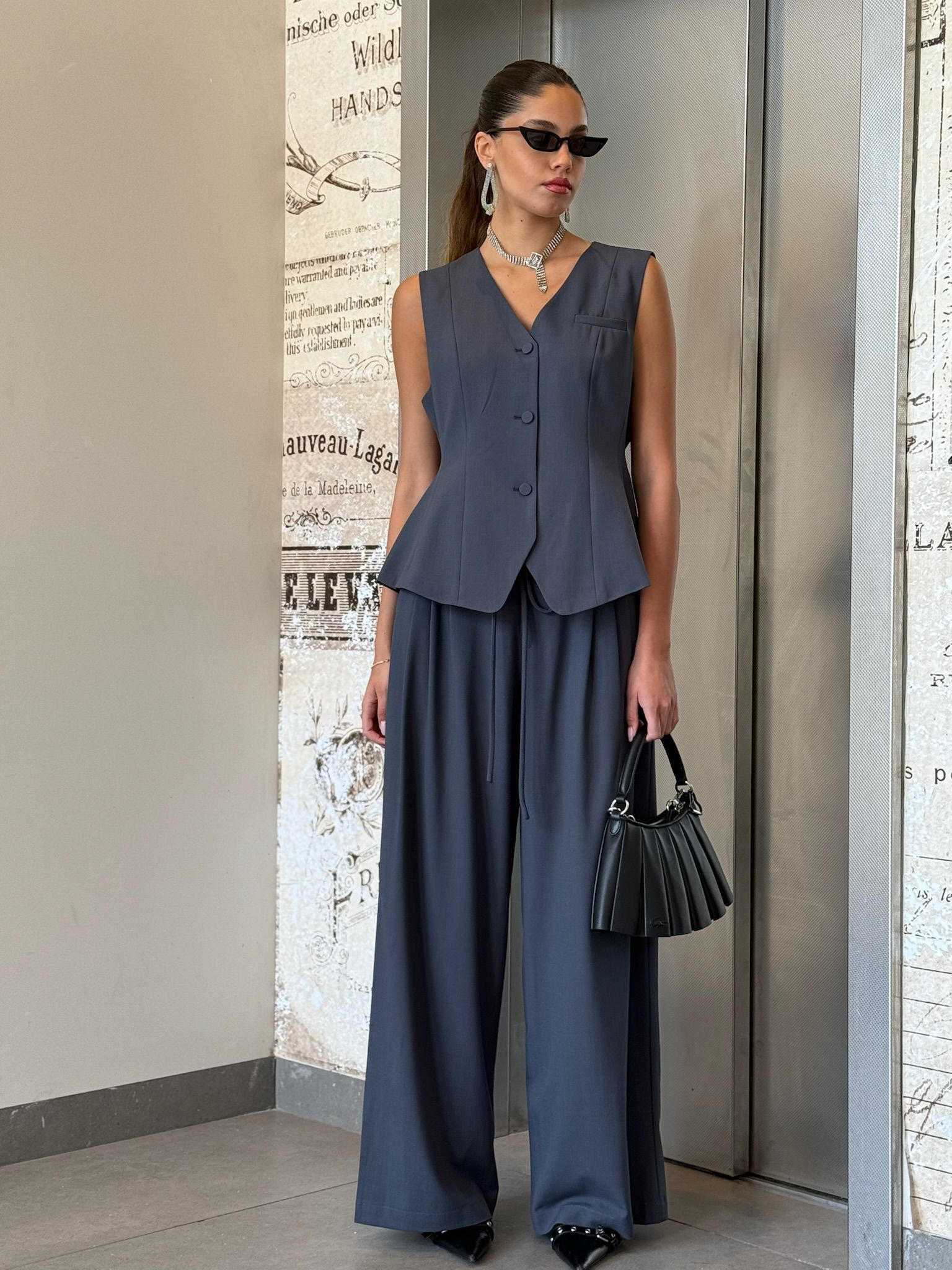 מכנס שלבי כחול אפור