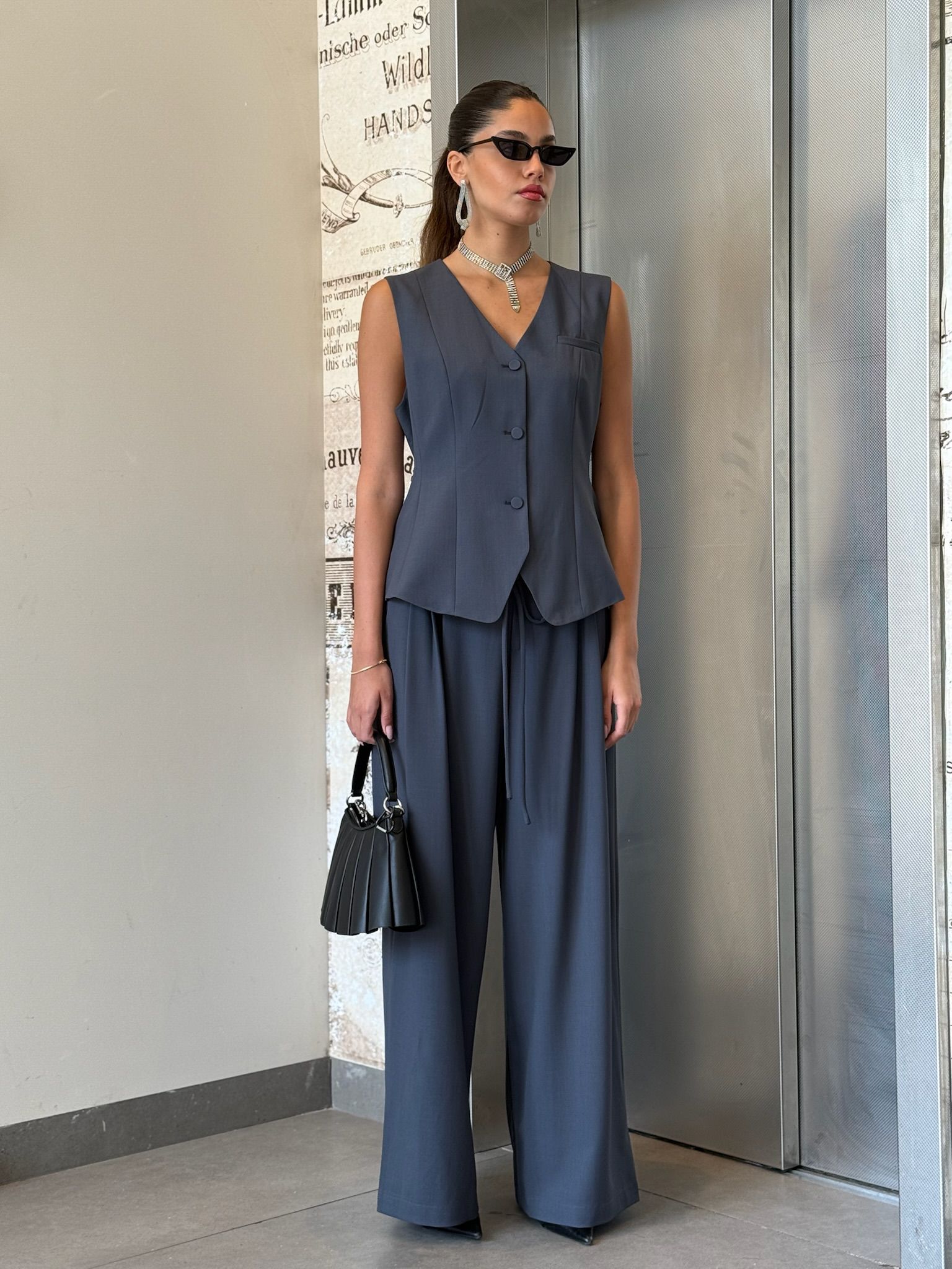 מכנס שלבי כחול אפור