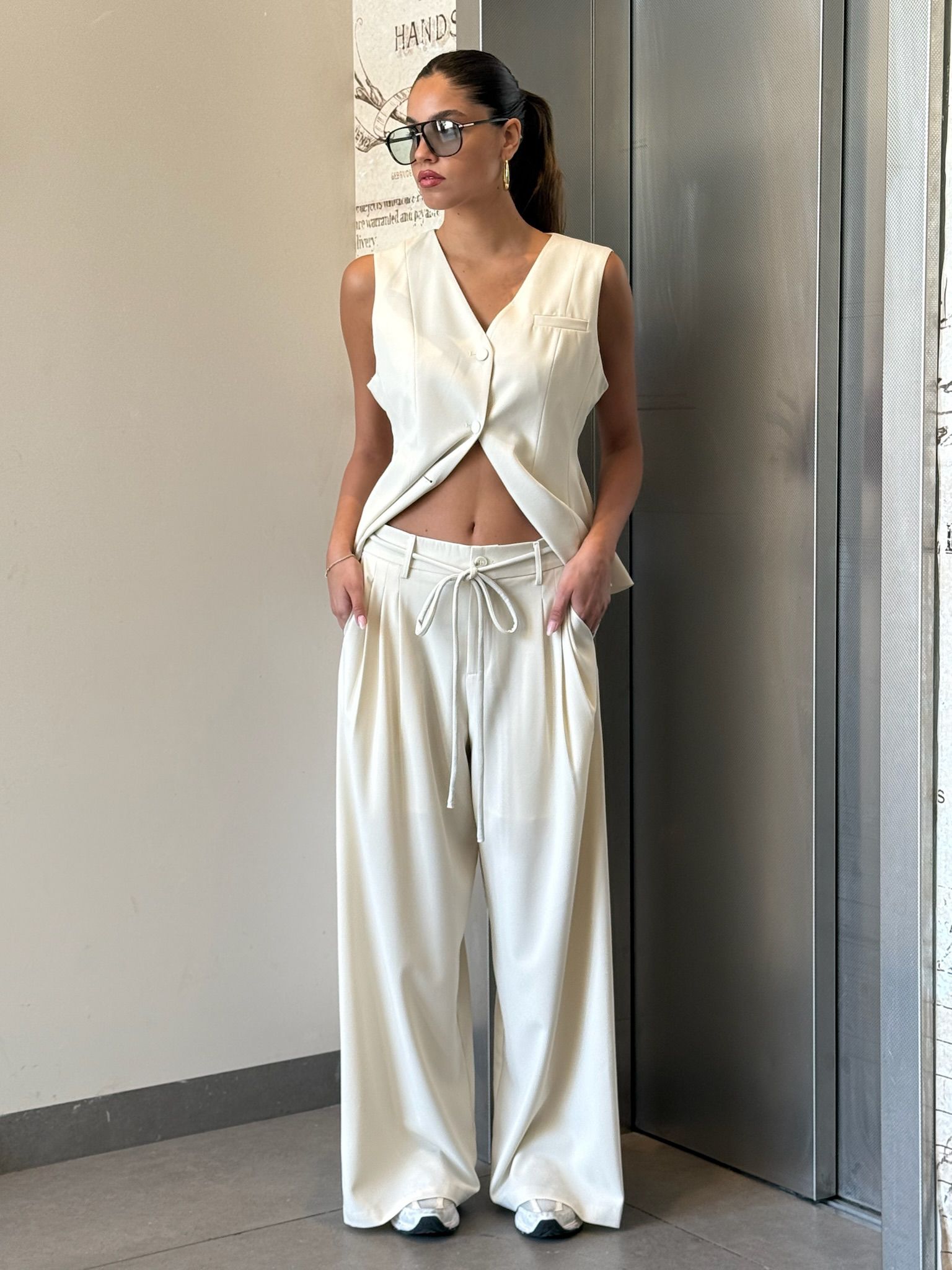 מכנס שלבי שמנת