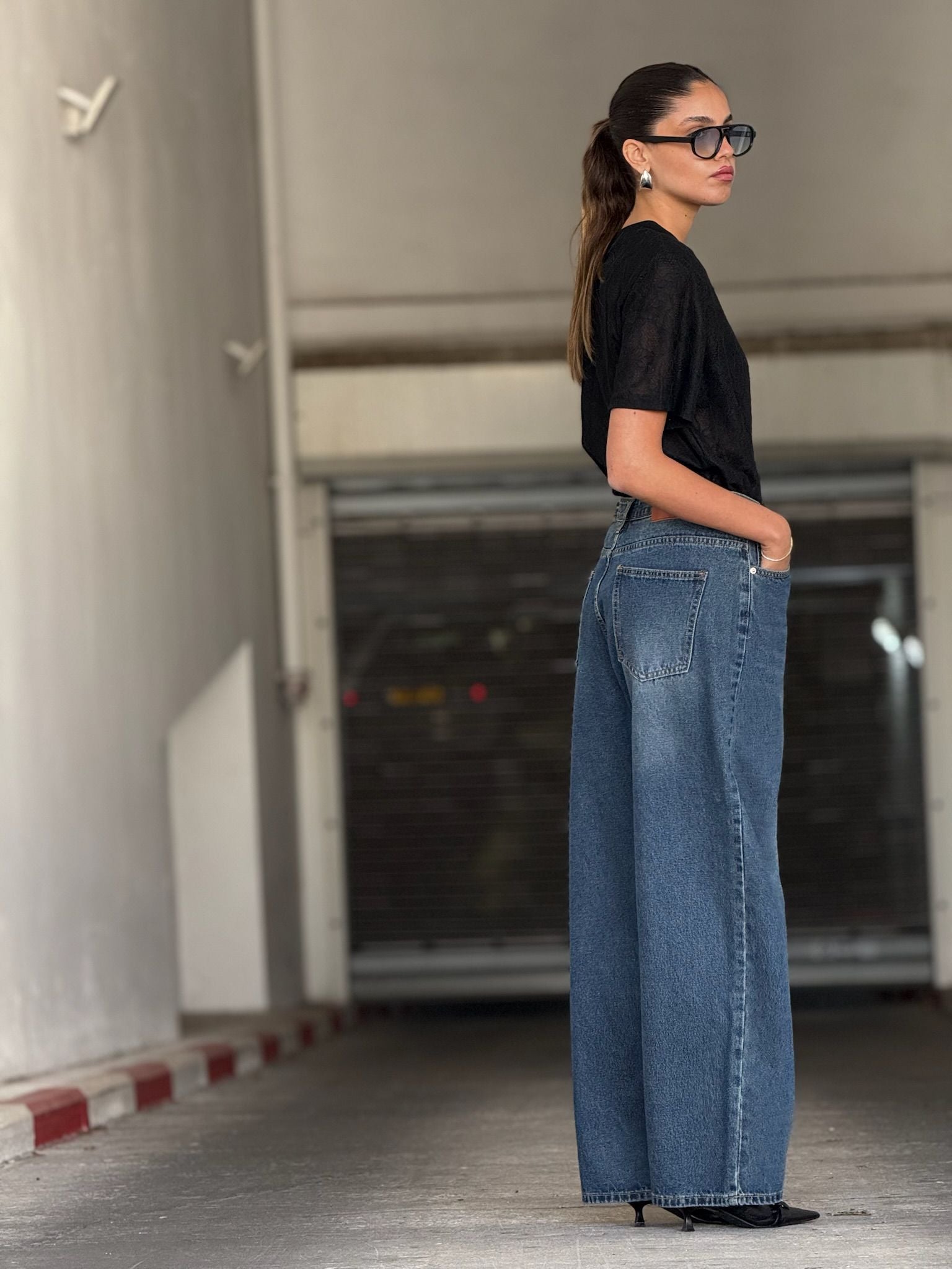 ג'ינס ליהי כחול