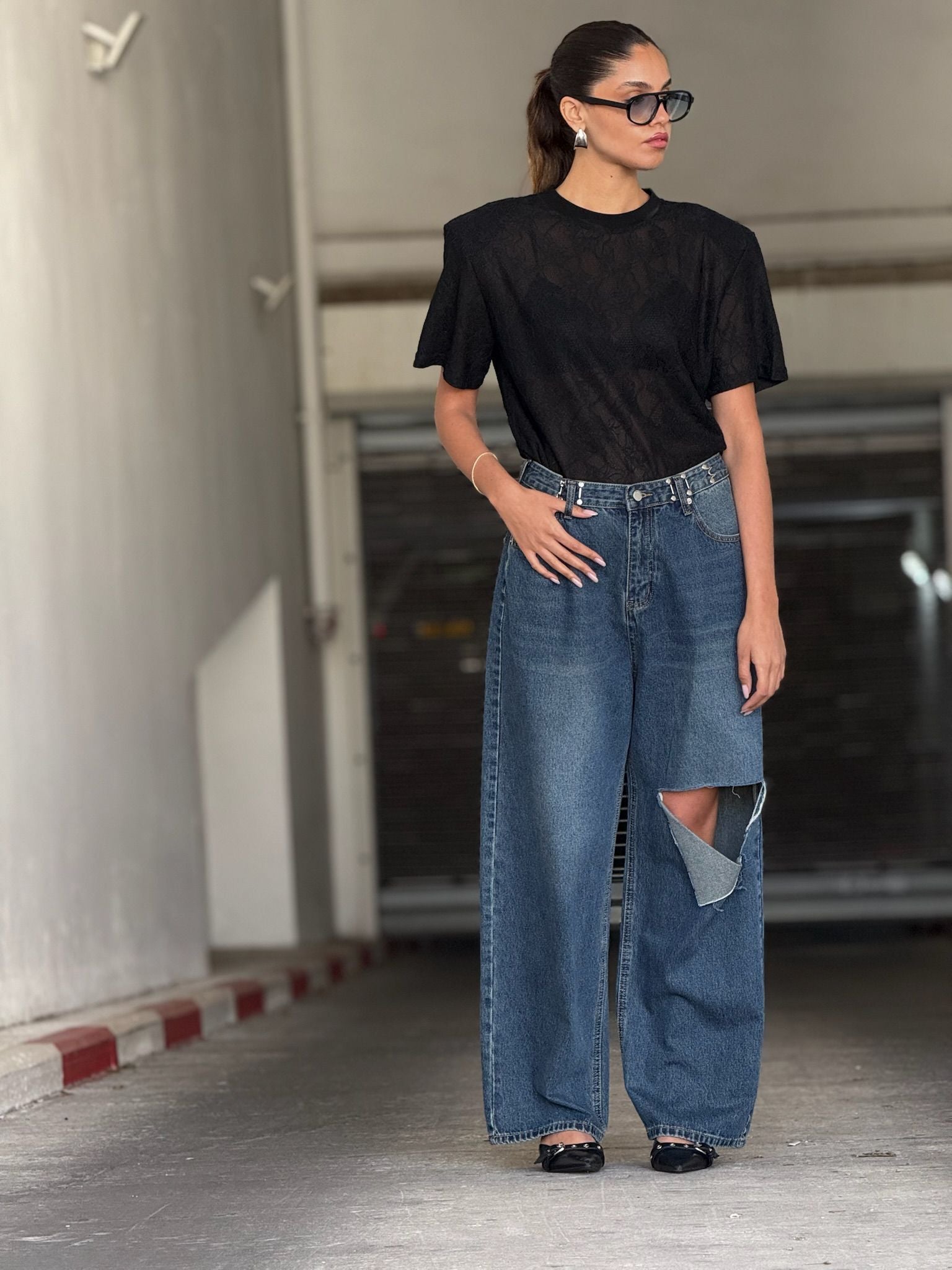 ג'ינס ליהי כחול