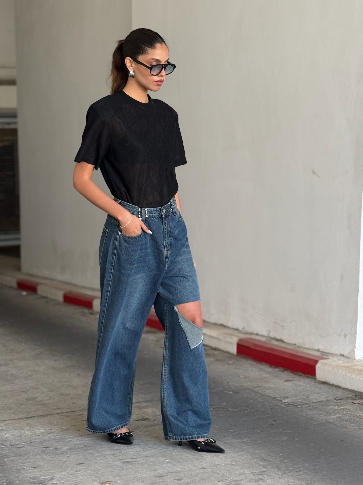 ג'ינס ליהי כחול