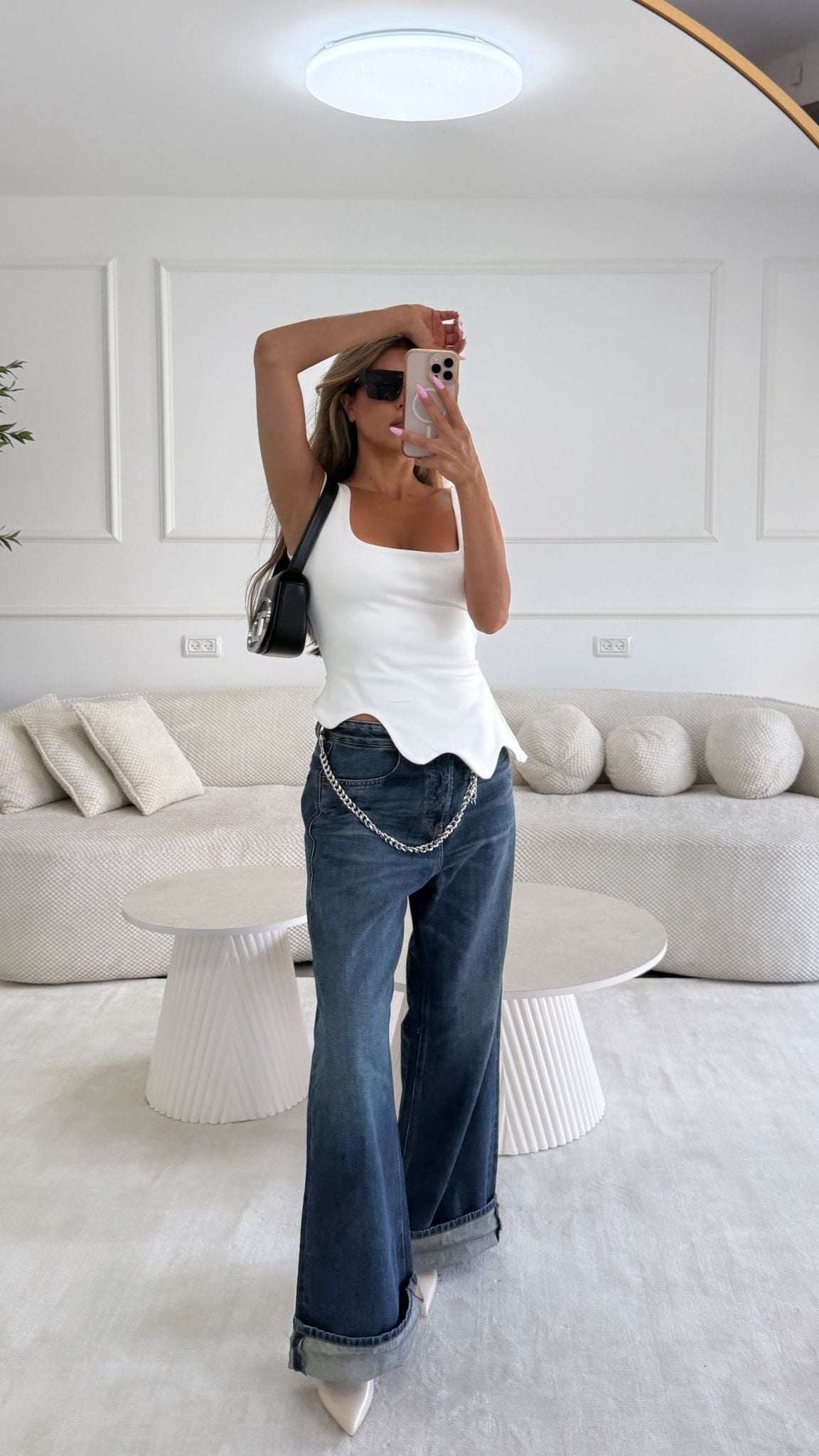 גופיית נטליה לבן