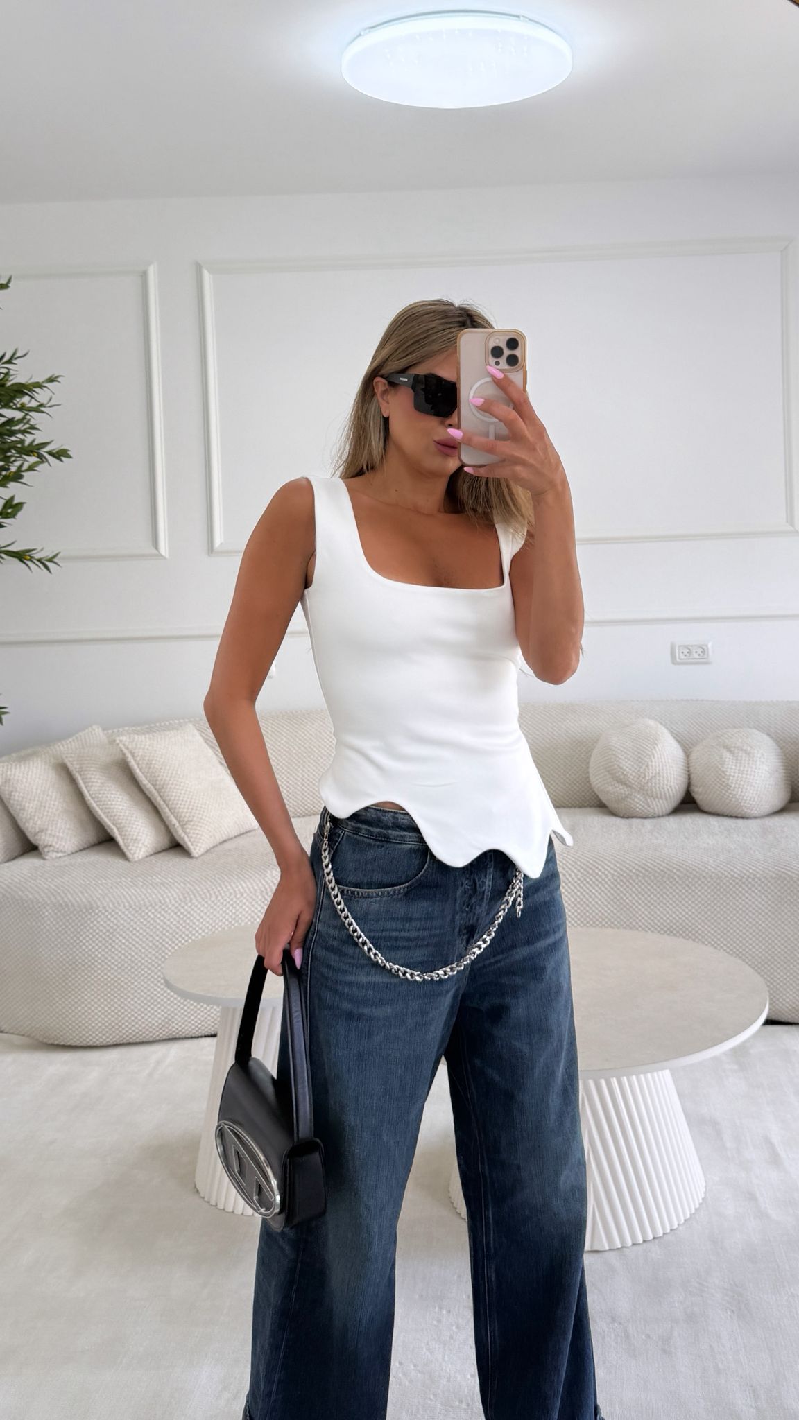 גופיית נטליה לבן