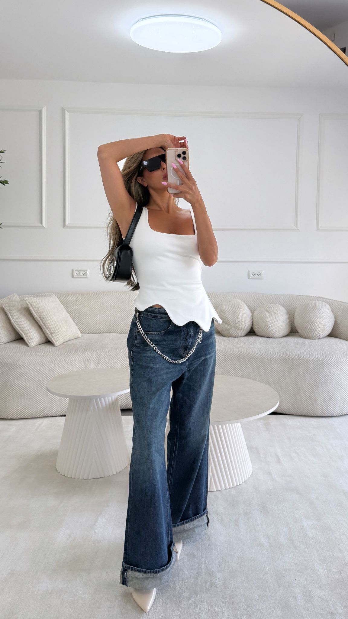 גופיית נטליה לבן