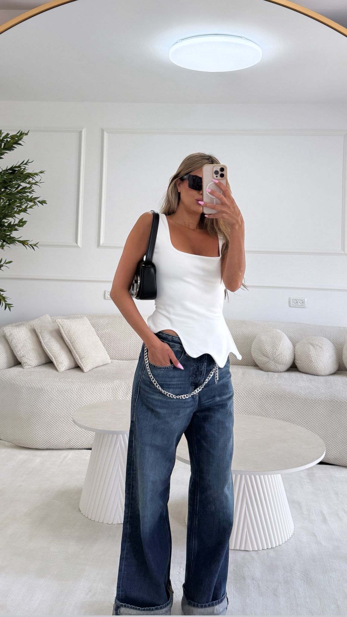 גופיית נטליה לבן