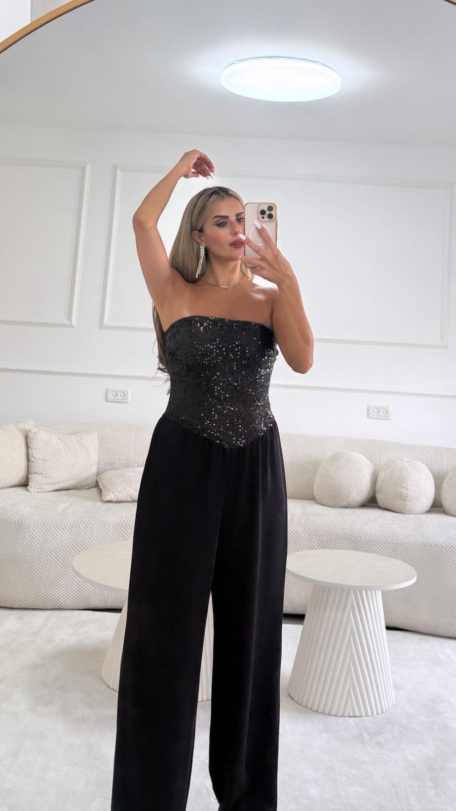 אוברול מחוך שילוב פאייט