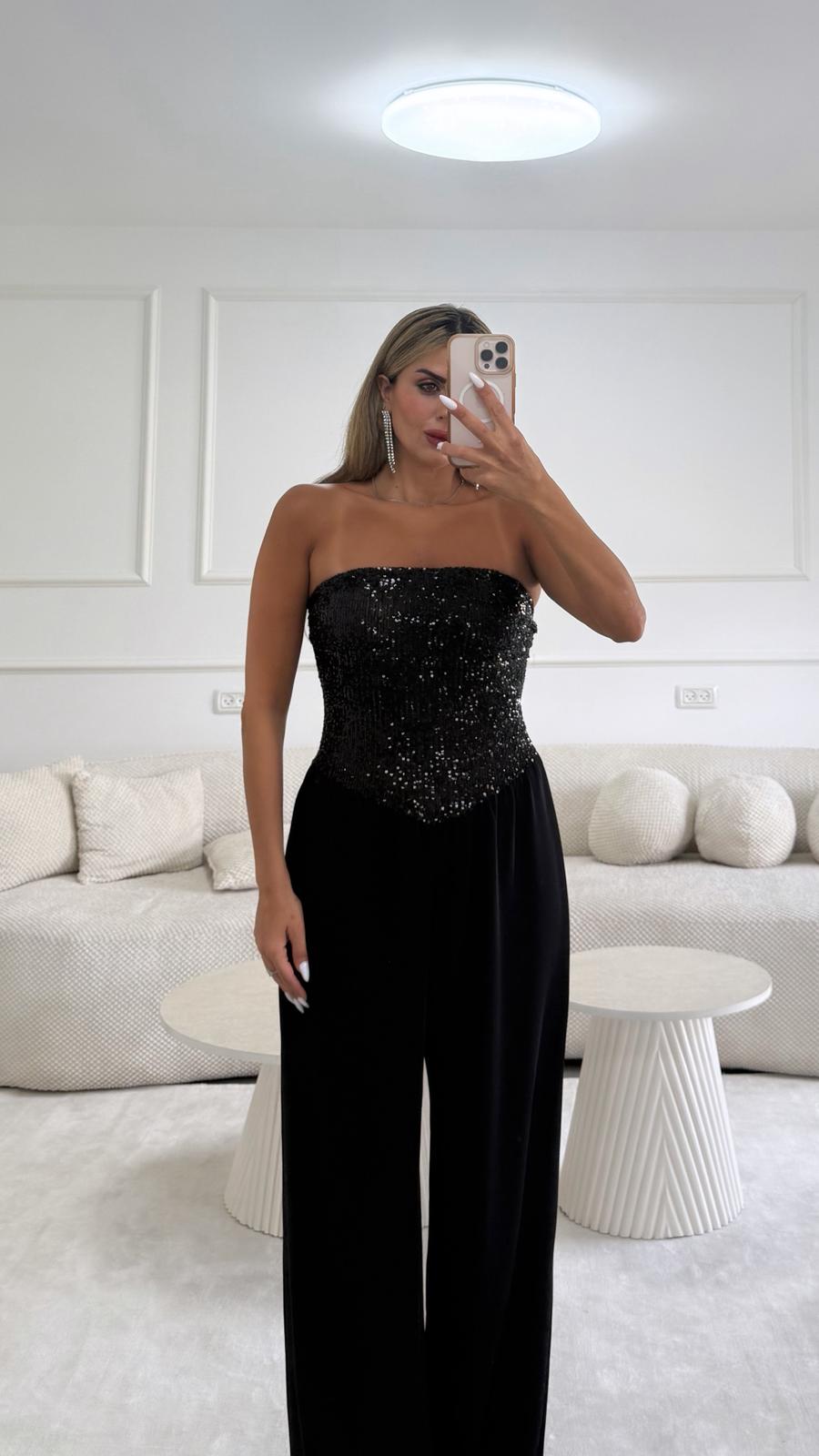 אוברול מחוך שילוב פאייט