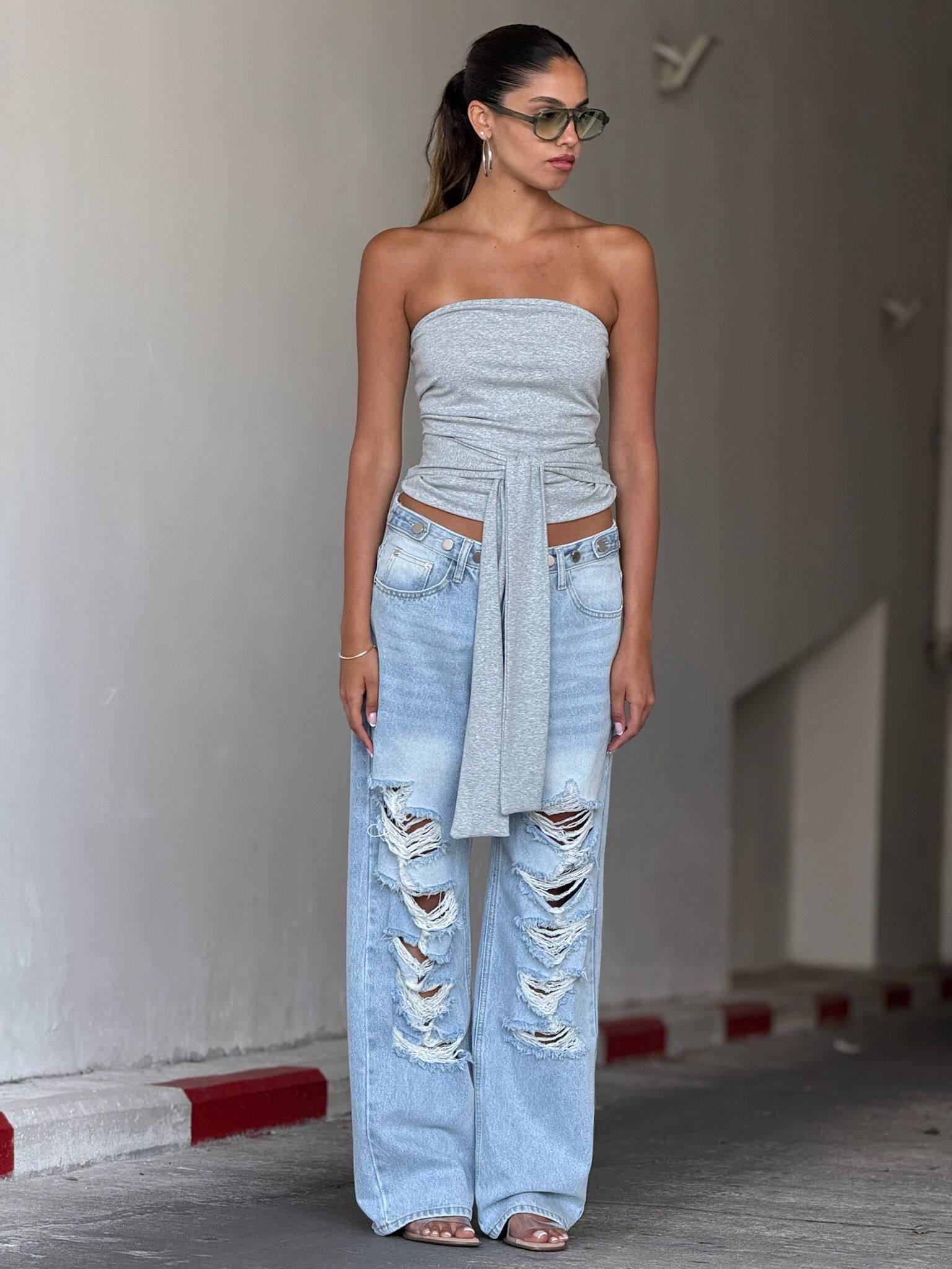 ג'ינס לריאן תכלת