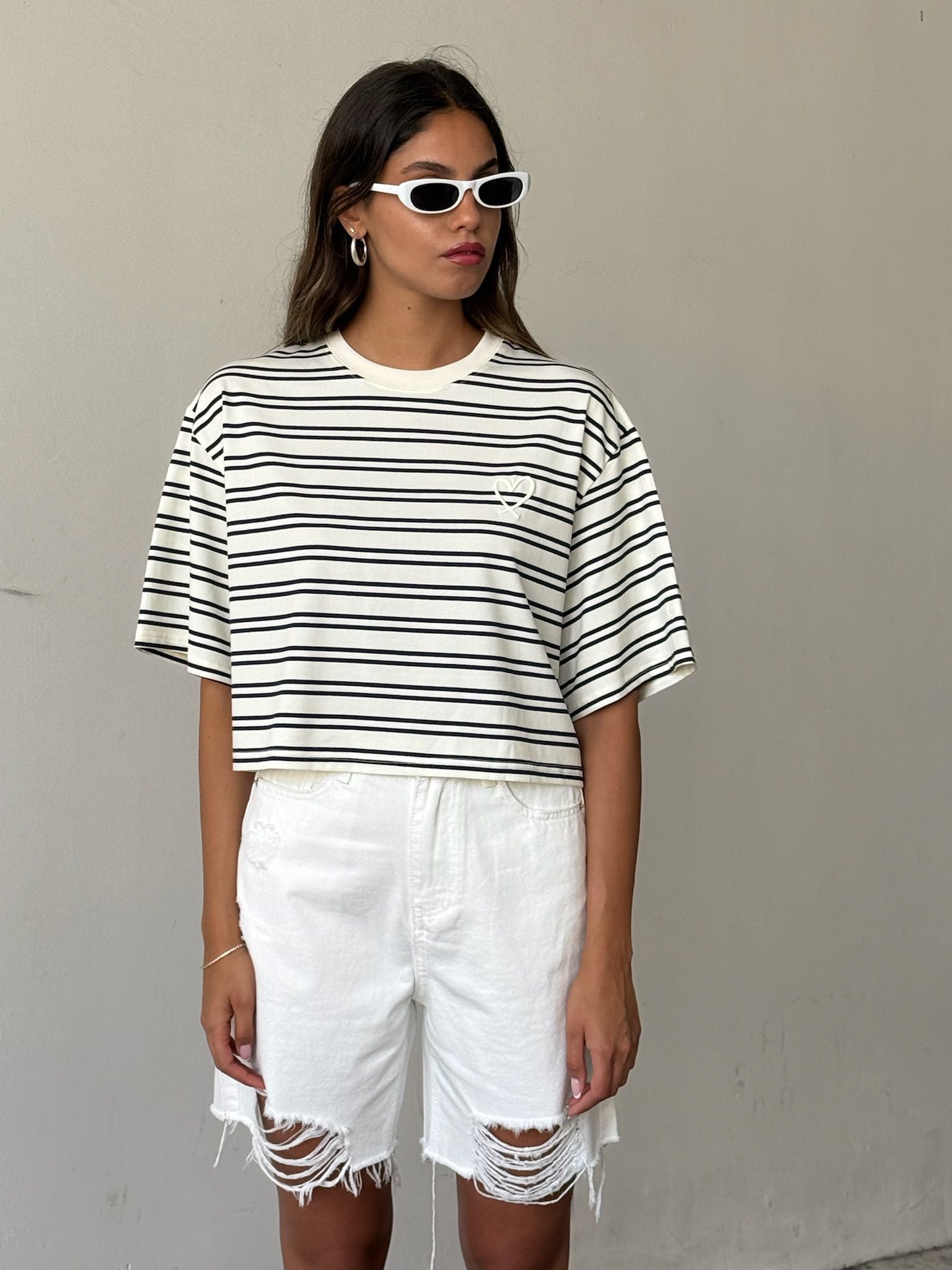 חולצת אביה לבן