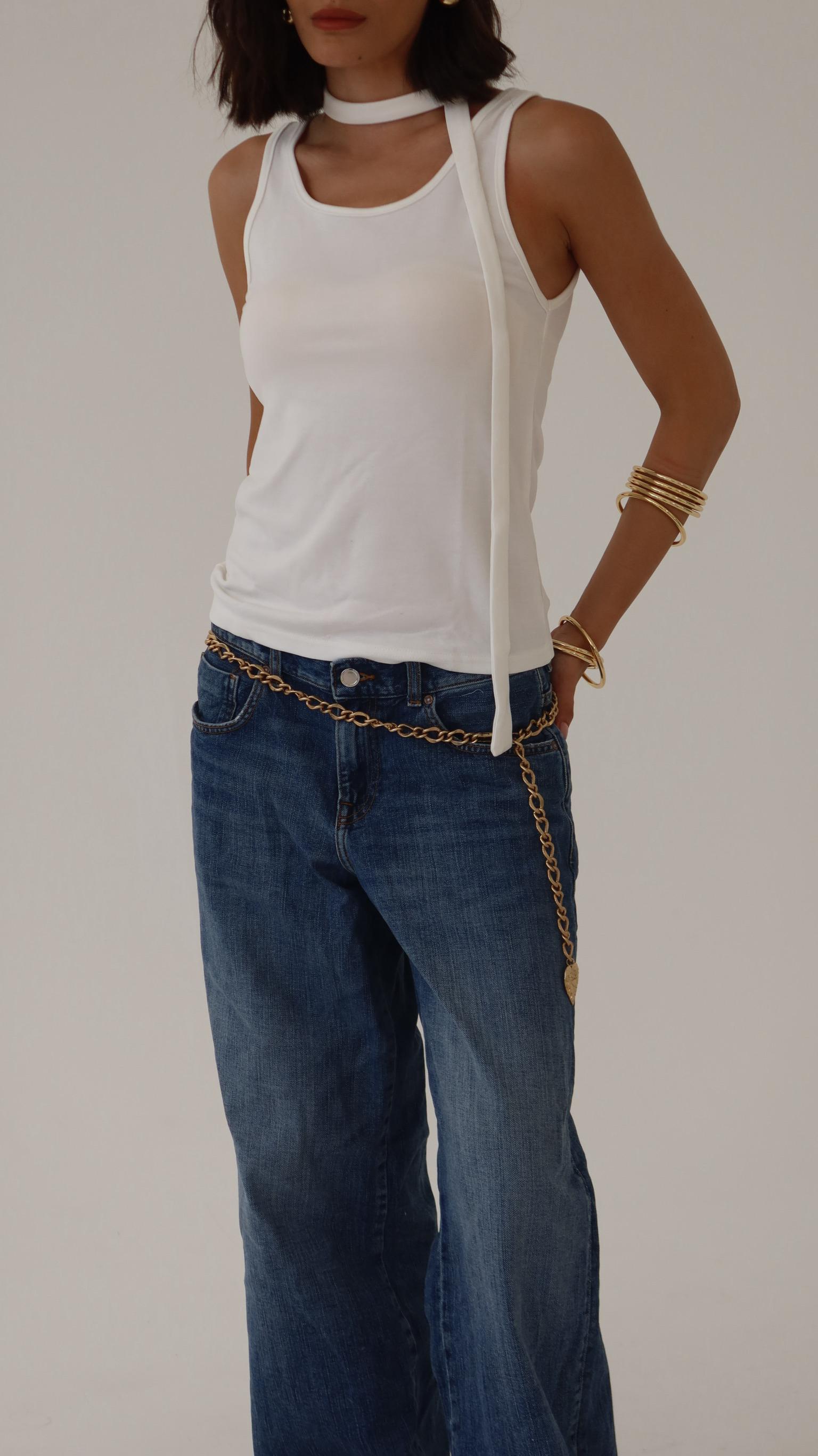 גופיית לונה לבן