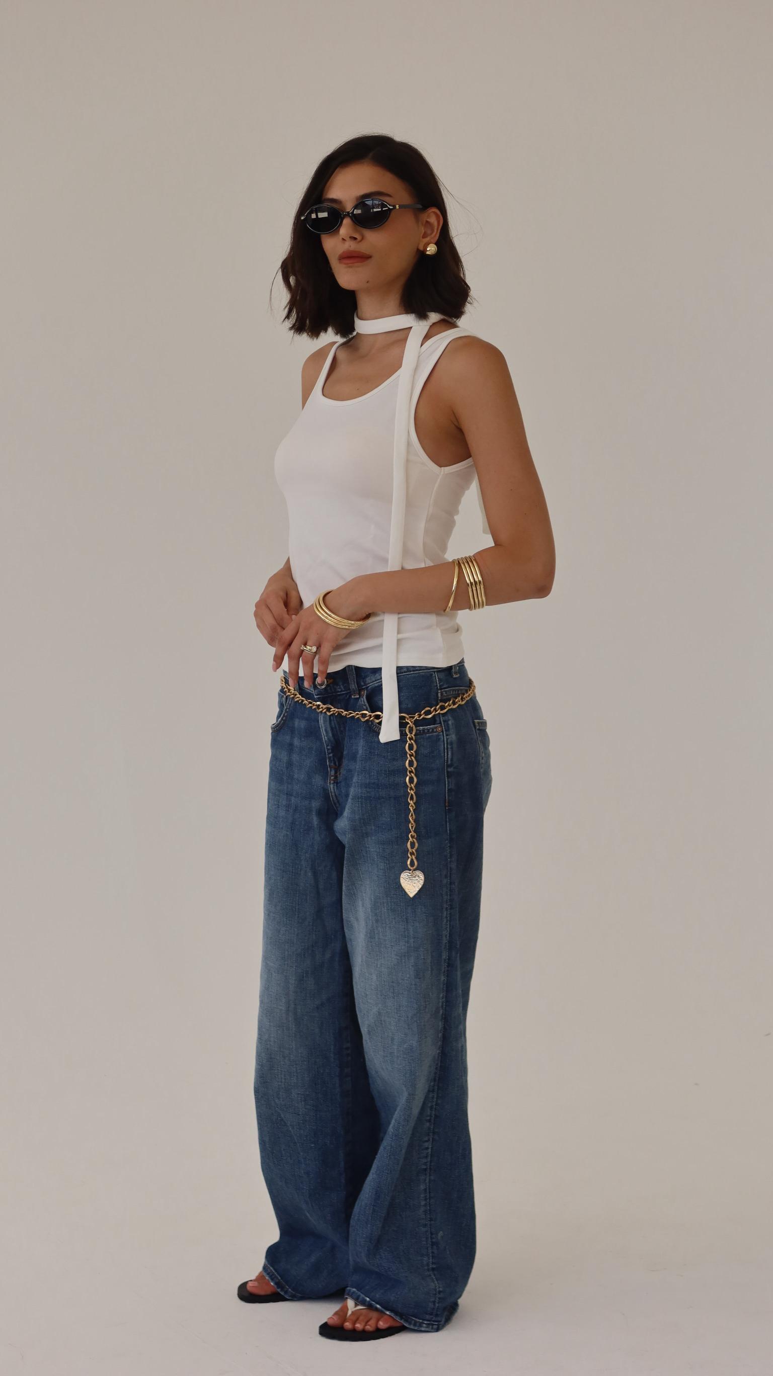 גופיית לונה לבן