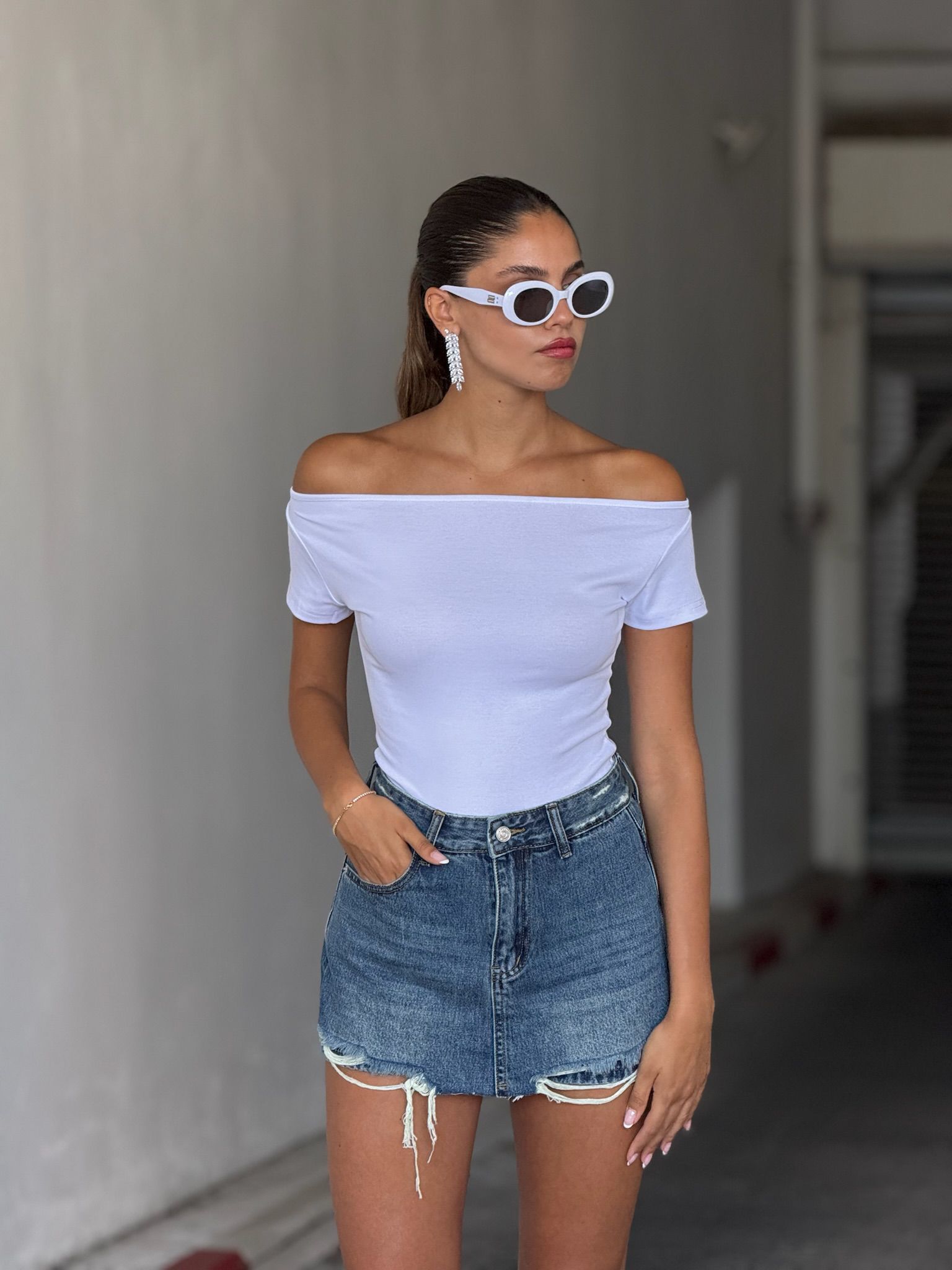 מכנס חצאית ג'ינס מייקל