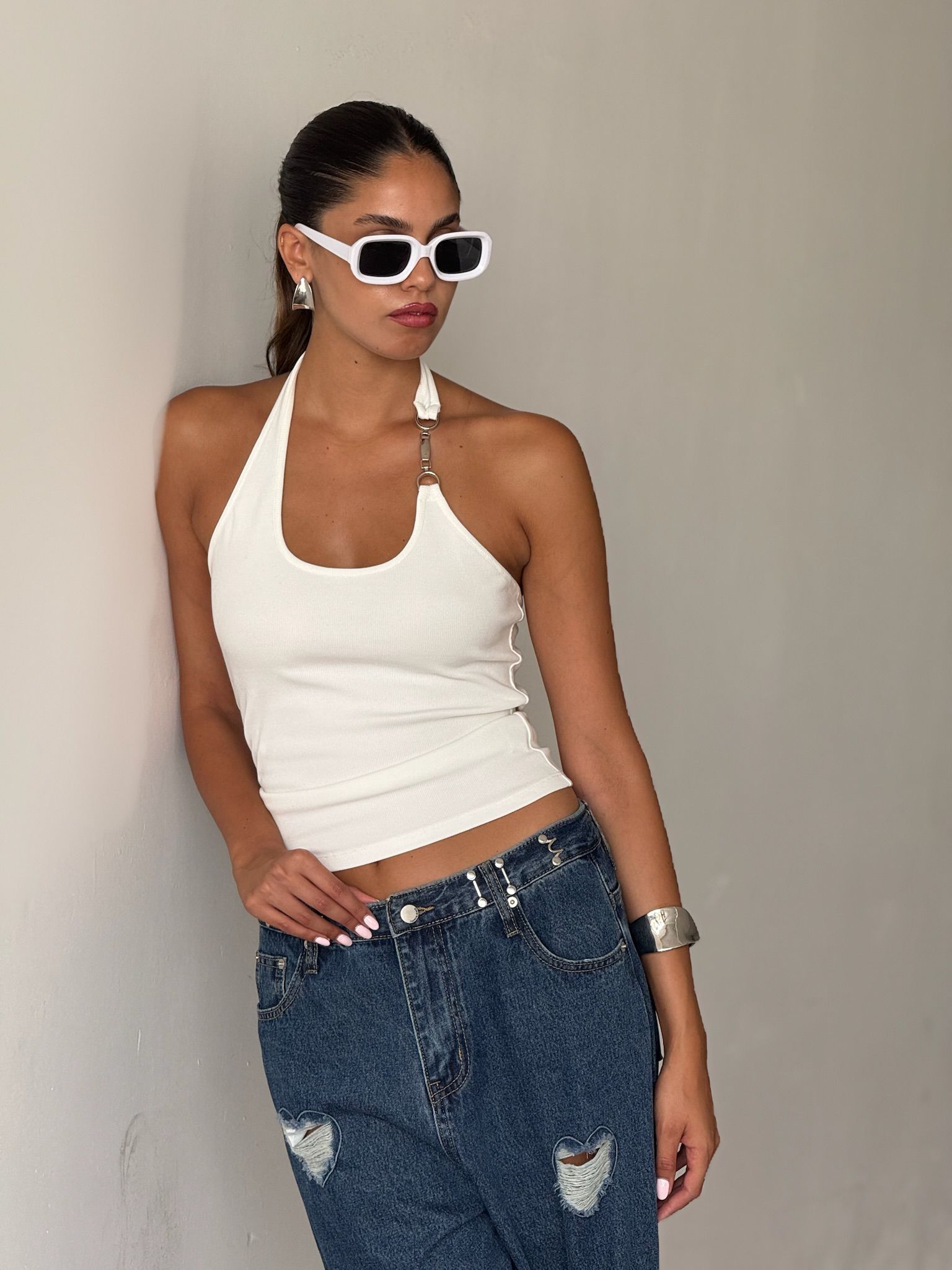 גופיית נינה לבן