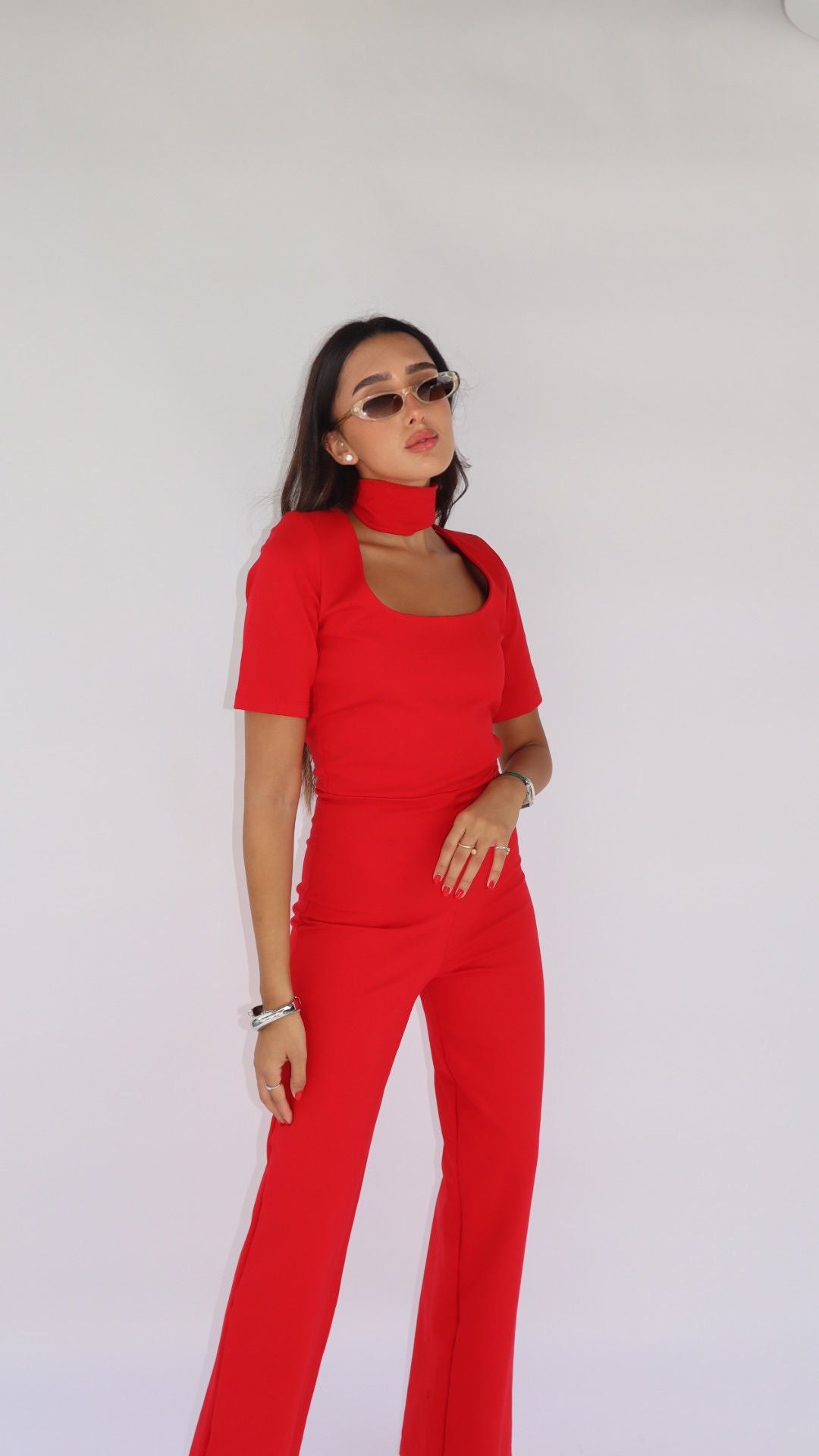 אוברול שנייד אדום