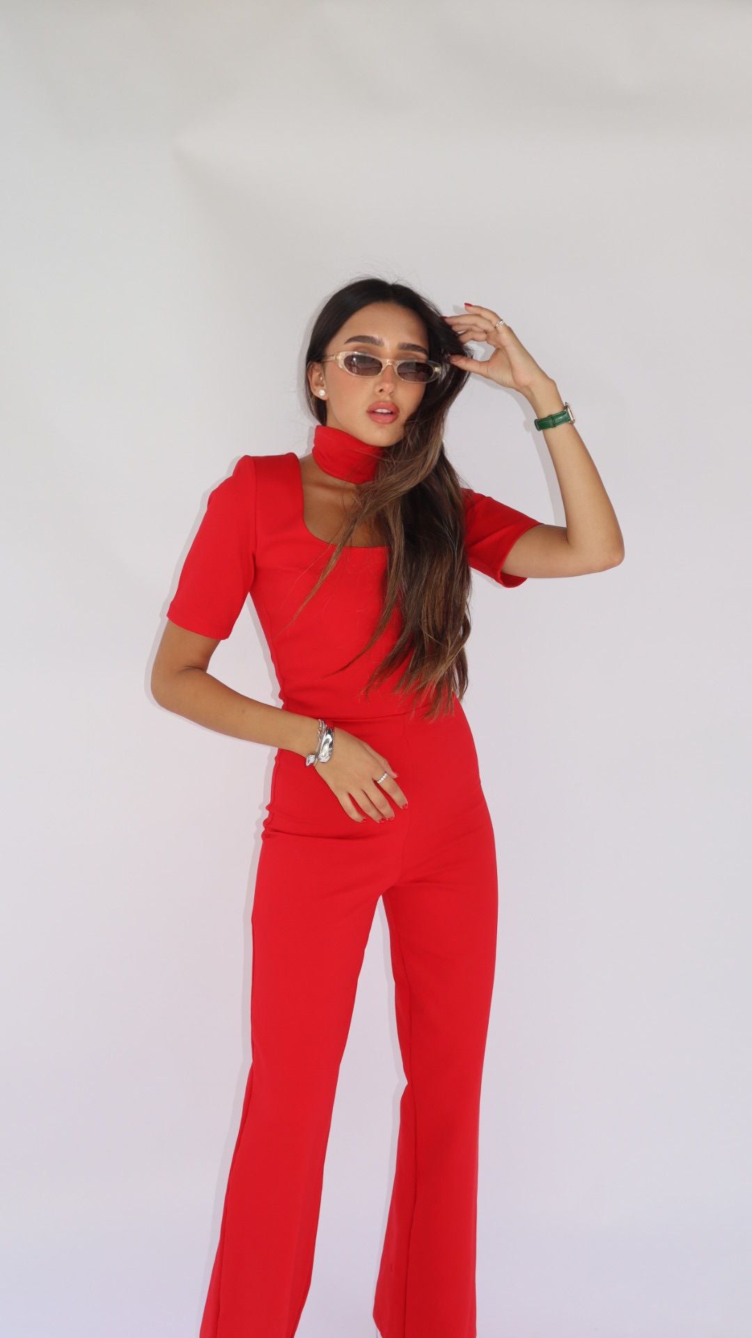 אוברול שנייד אדום