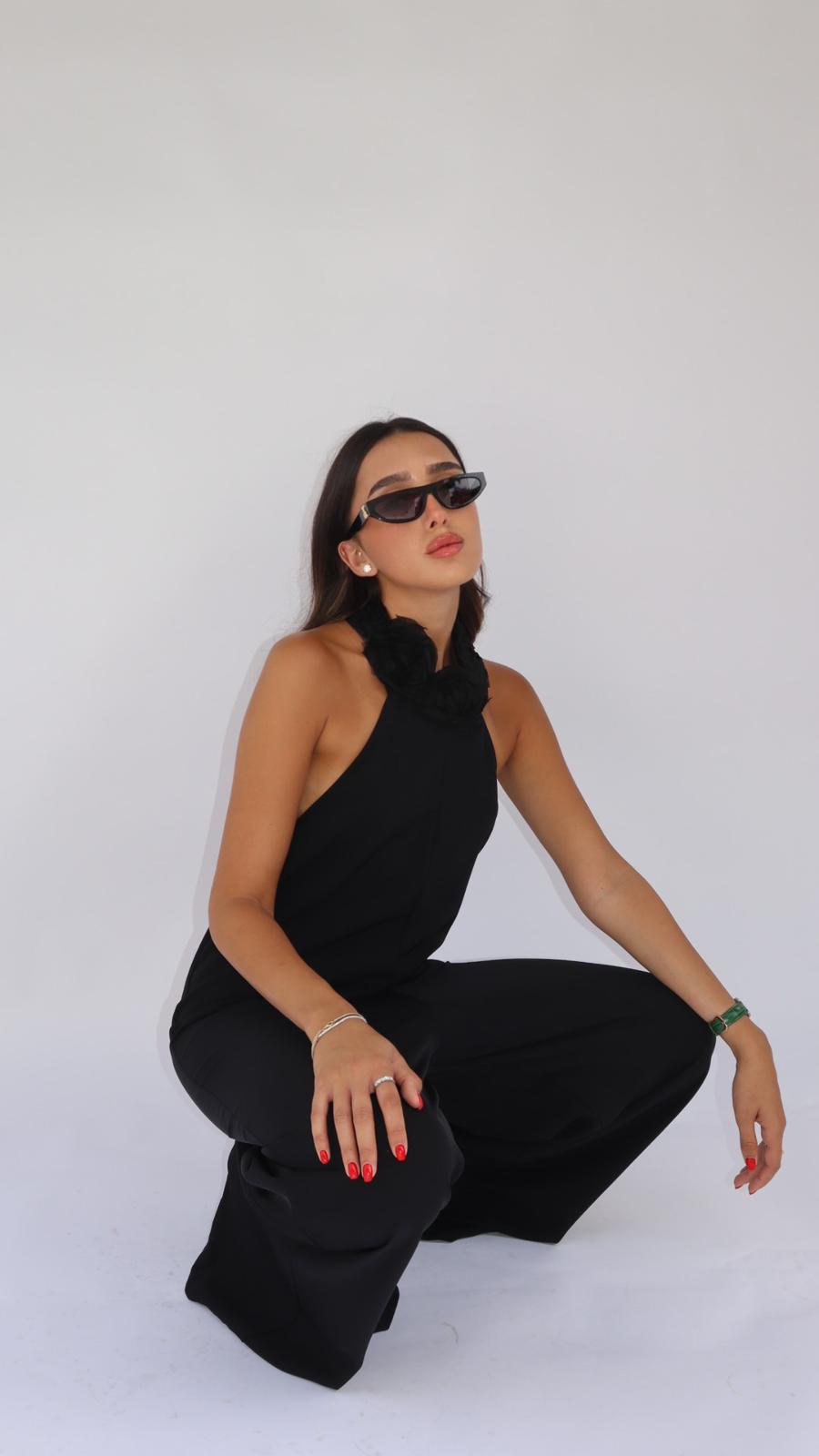 אוברול קולר פלורין שחור