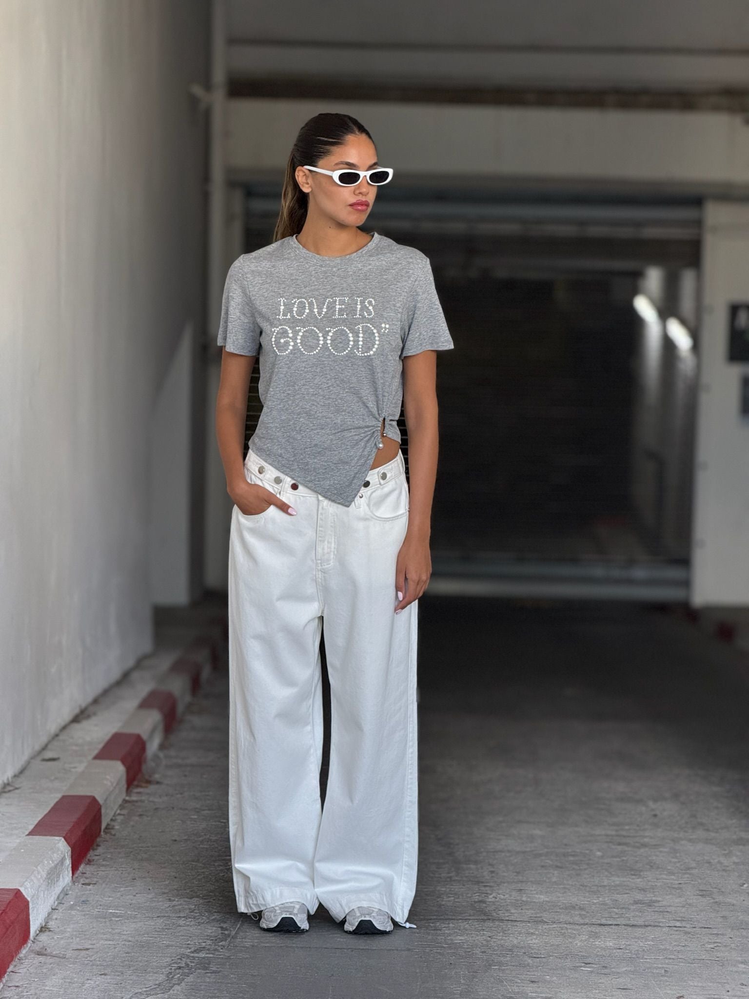 חולצת ג'ייד אפור