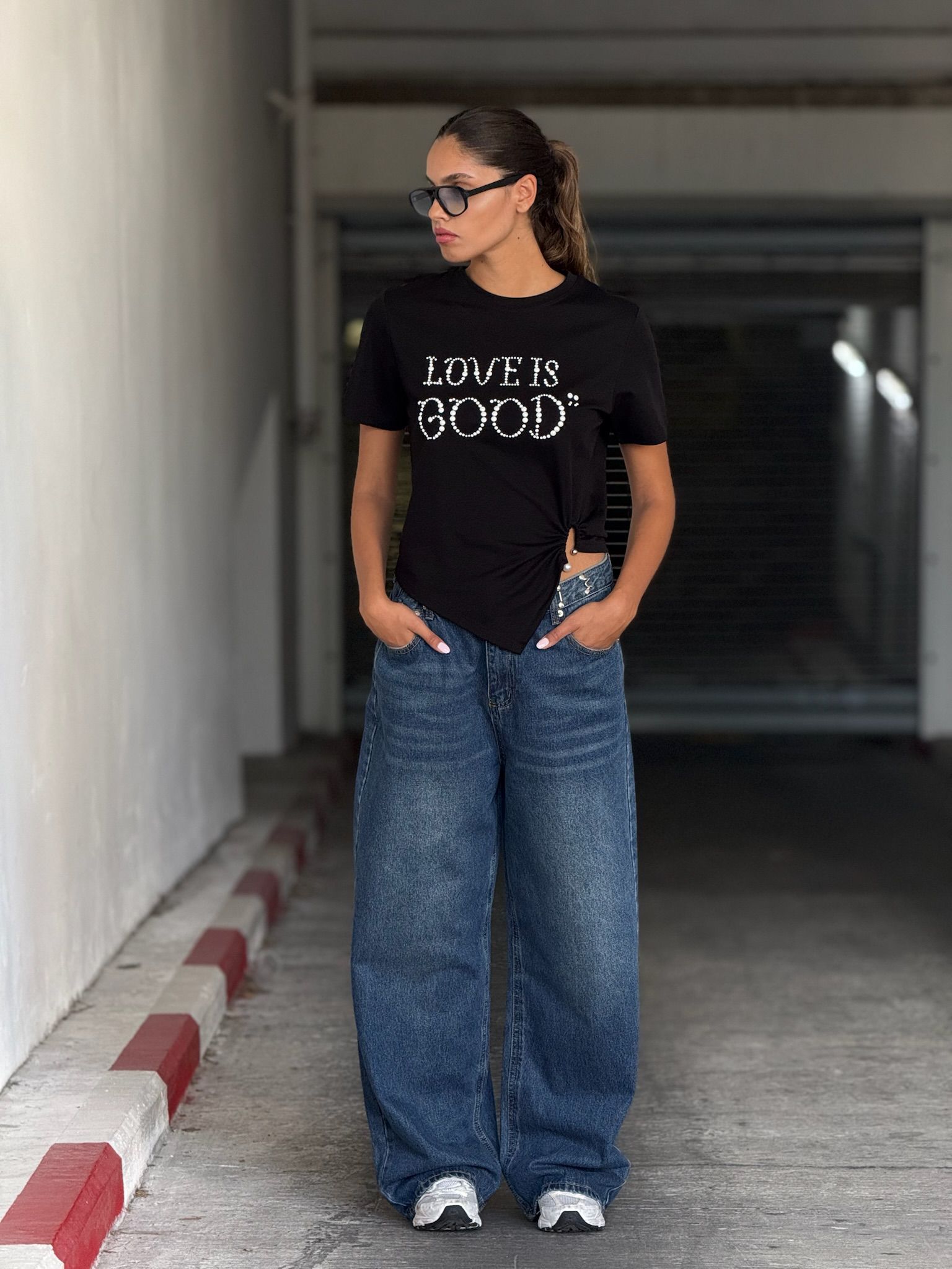 חולצת ג'ייד שחור