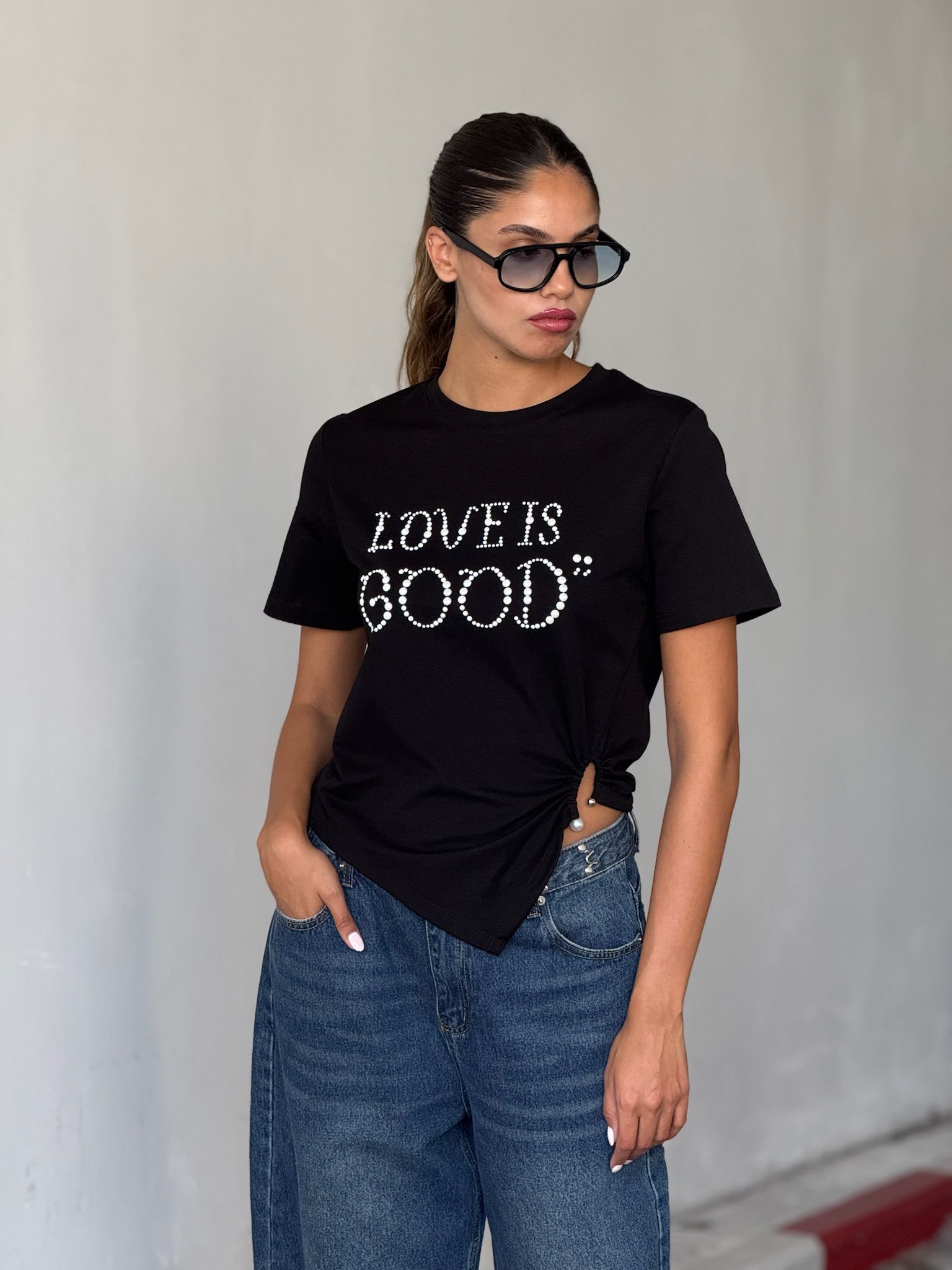 חולצת ג'ייד שחור