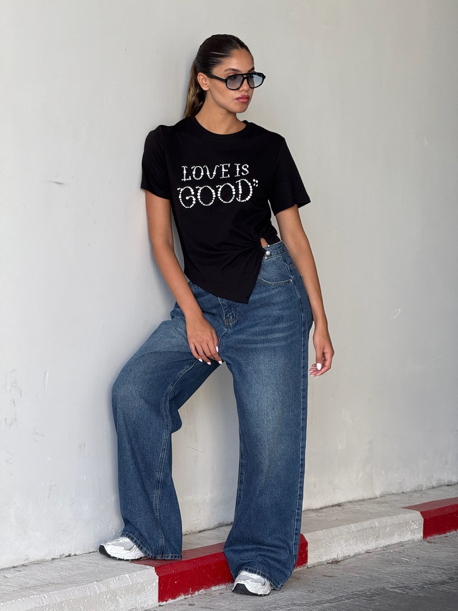 חולצת ג'ייד שחור