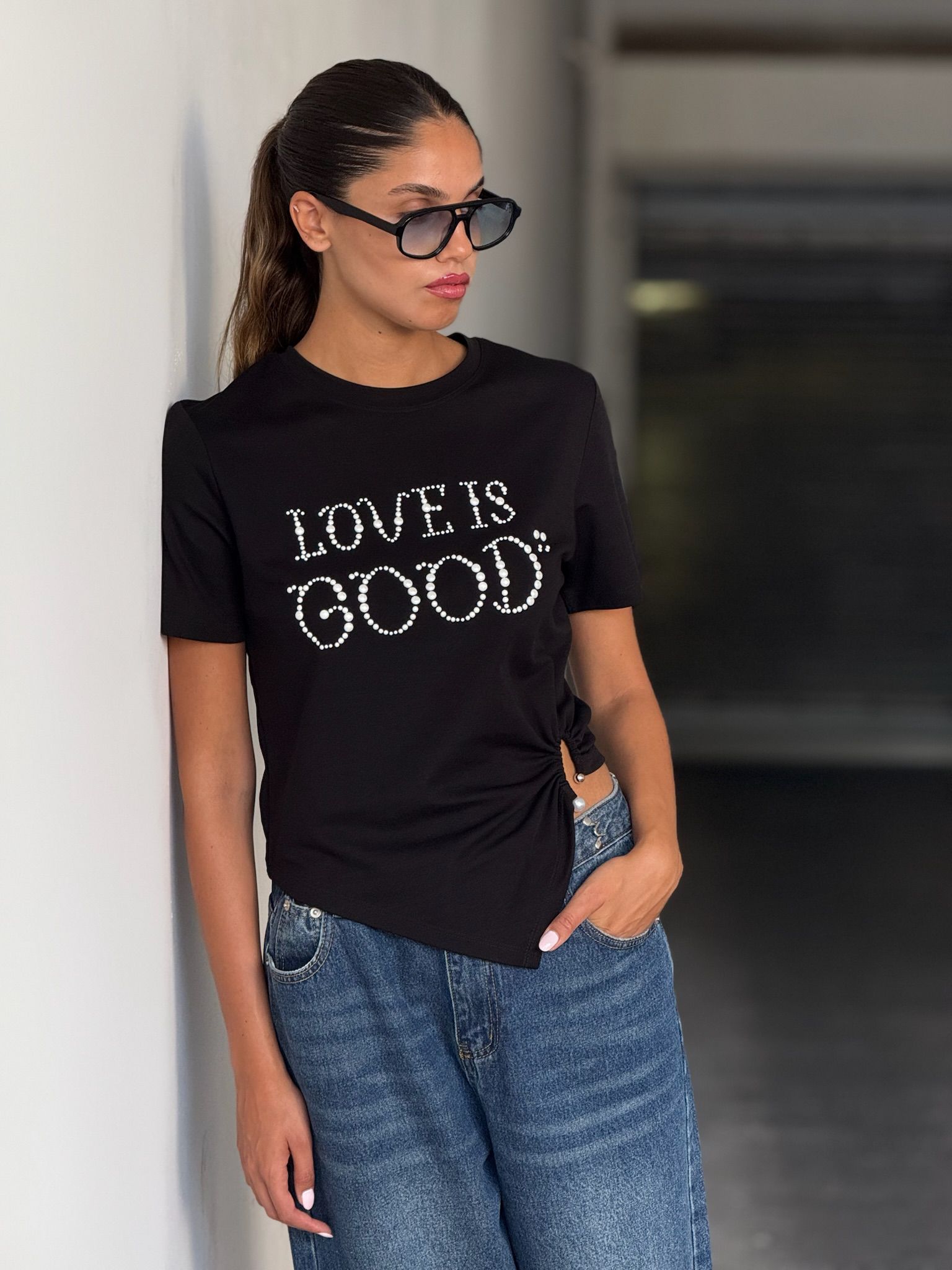 חולצת ג'ייד שחור