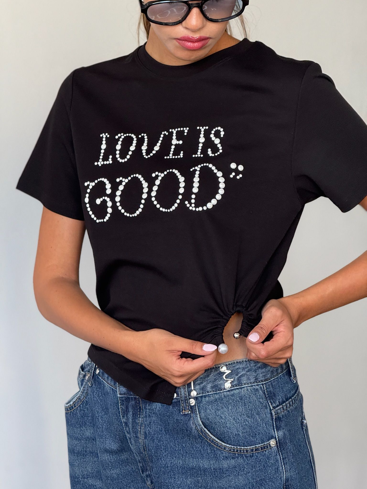 חולצת ג'ייד שחור