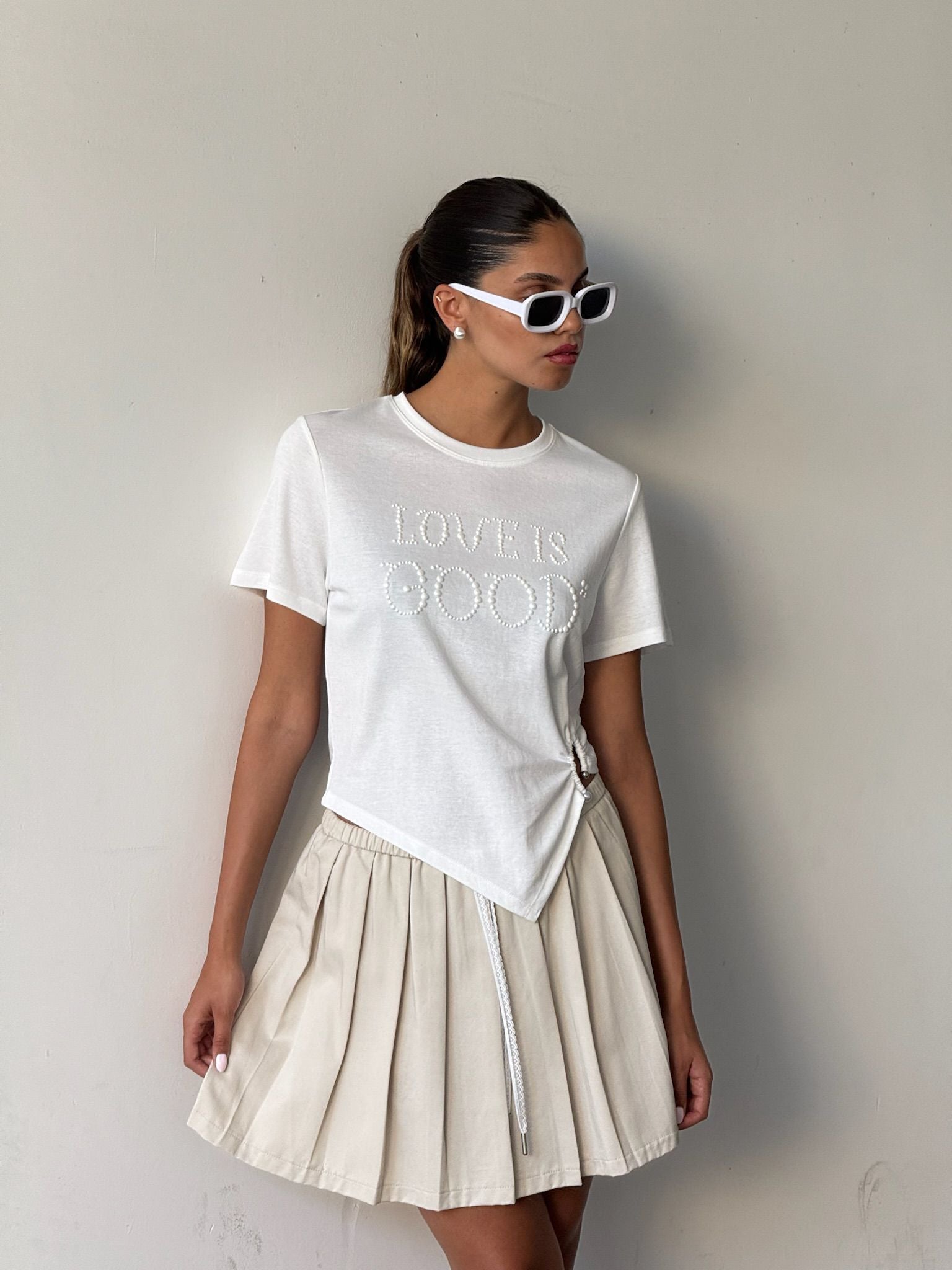 חולצת ג'ייד לבן