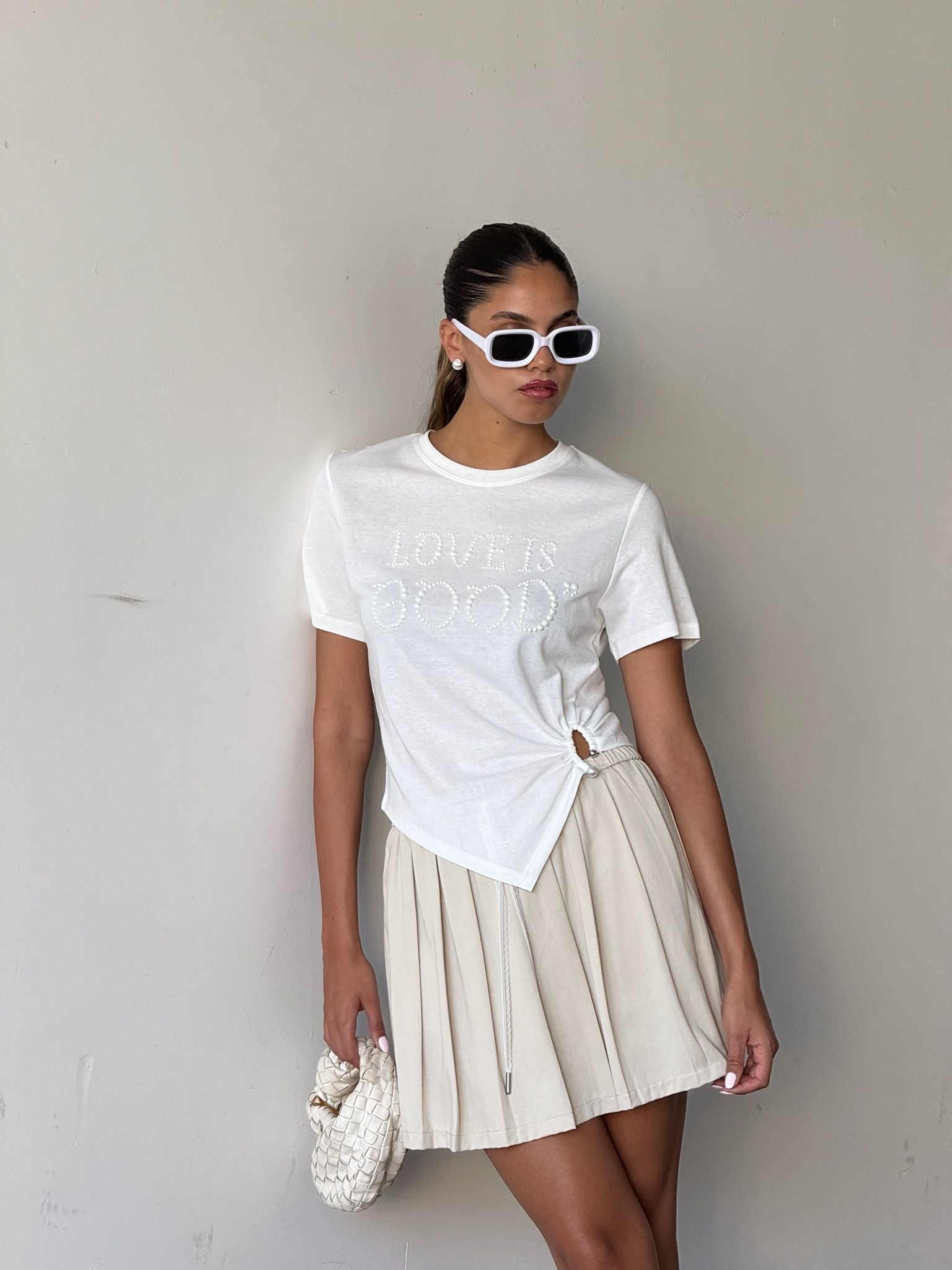 חולצת ג'ייד לבן