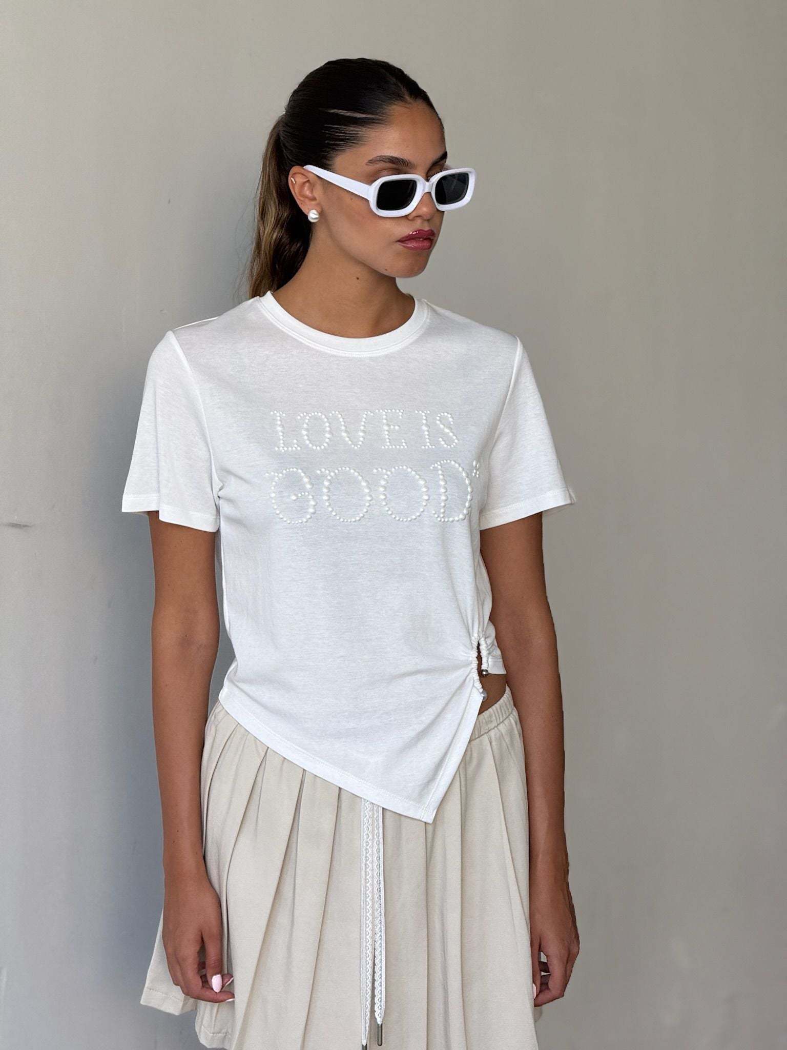 חולצת ג'ייד לבן