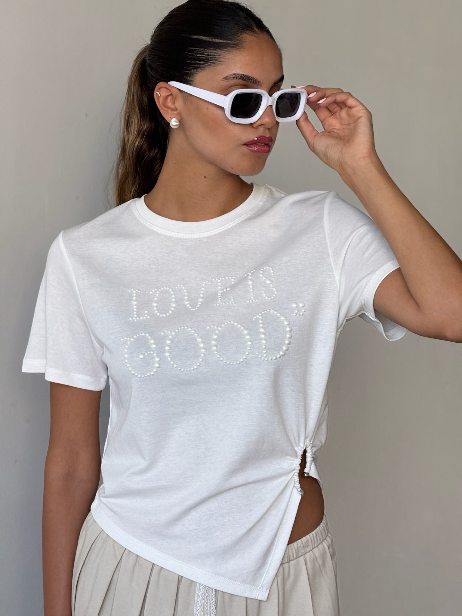 חולצת ג'ייד לבן