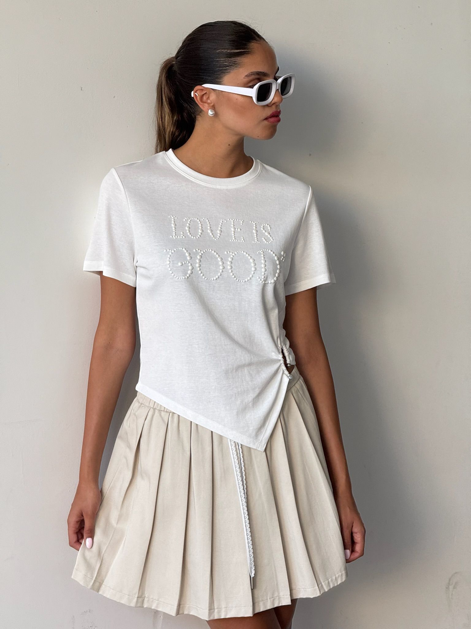 חולצת ג'ייד לבן