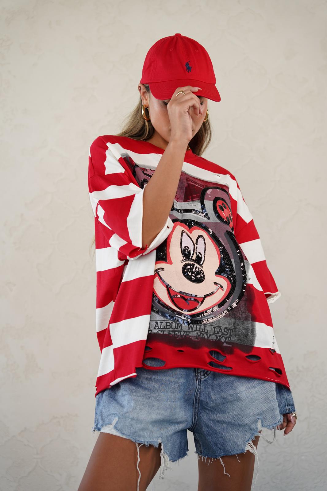 טישרט מיקי מאוס אדום