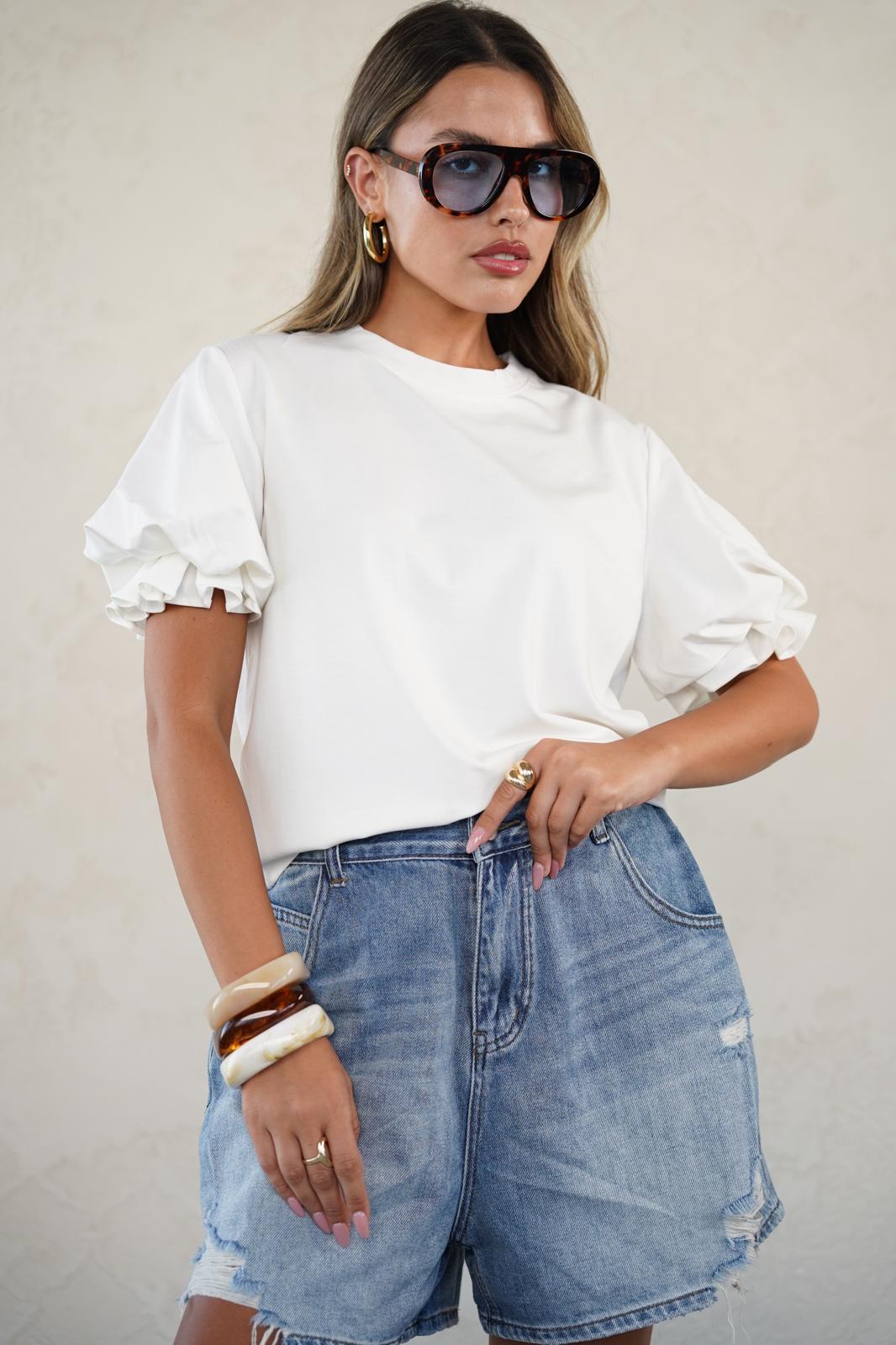 חולצת סופיה לבן