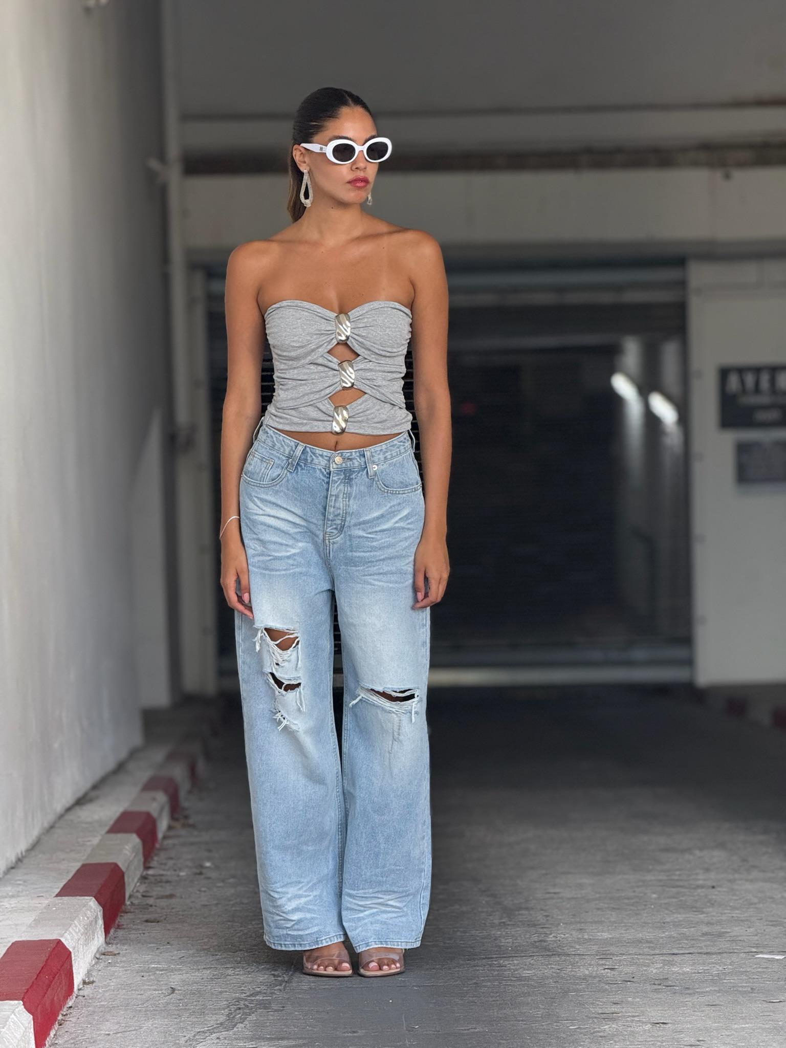 מכנס ג'ינס סלין תכלת